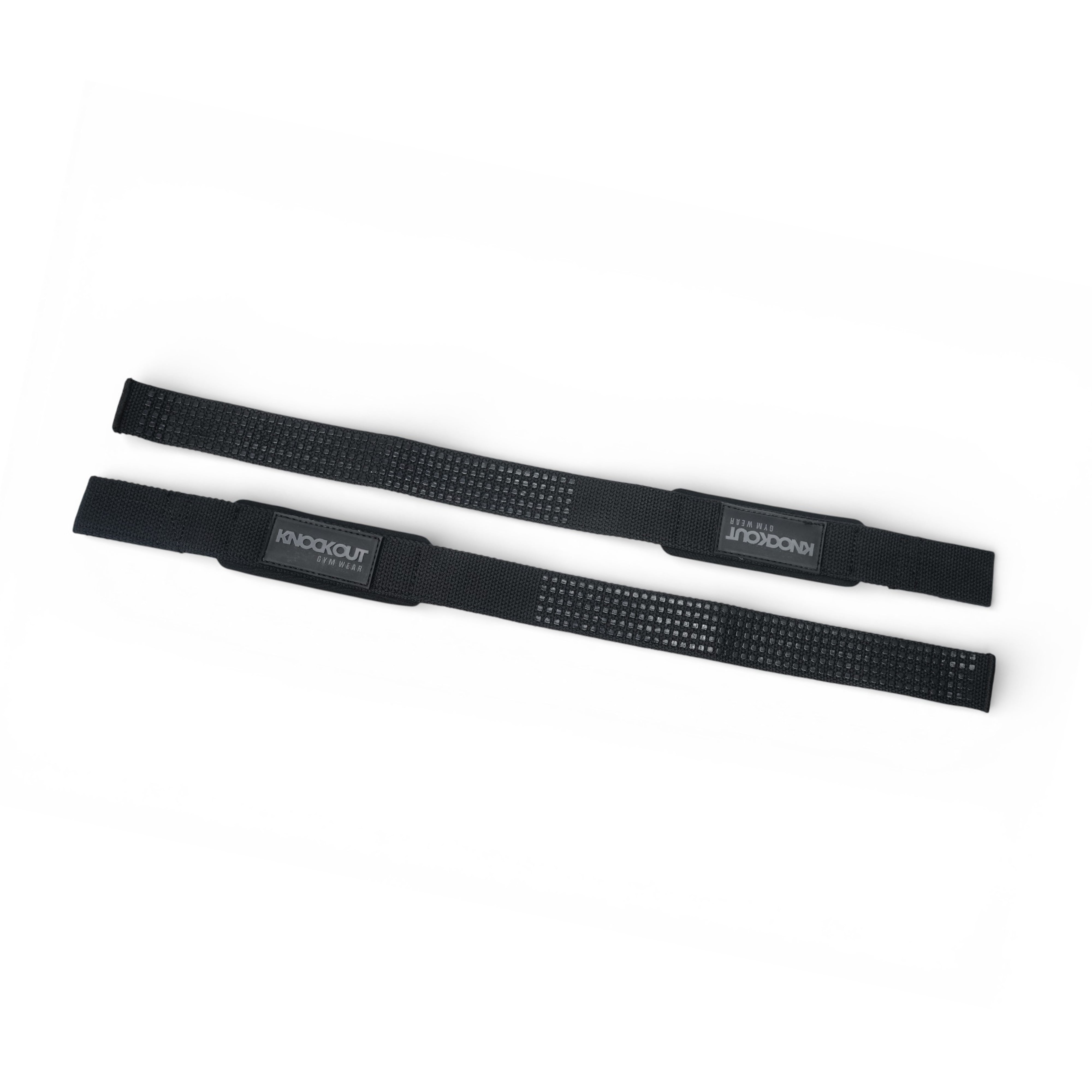 Knockout Black Textured Lifting Straps
