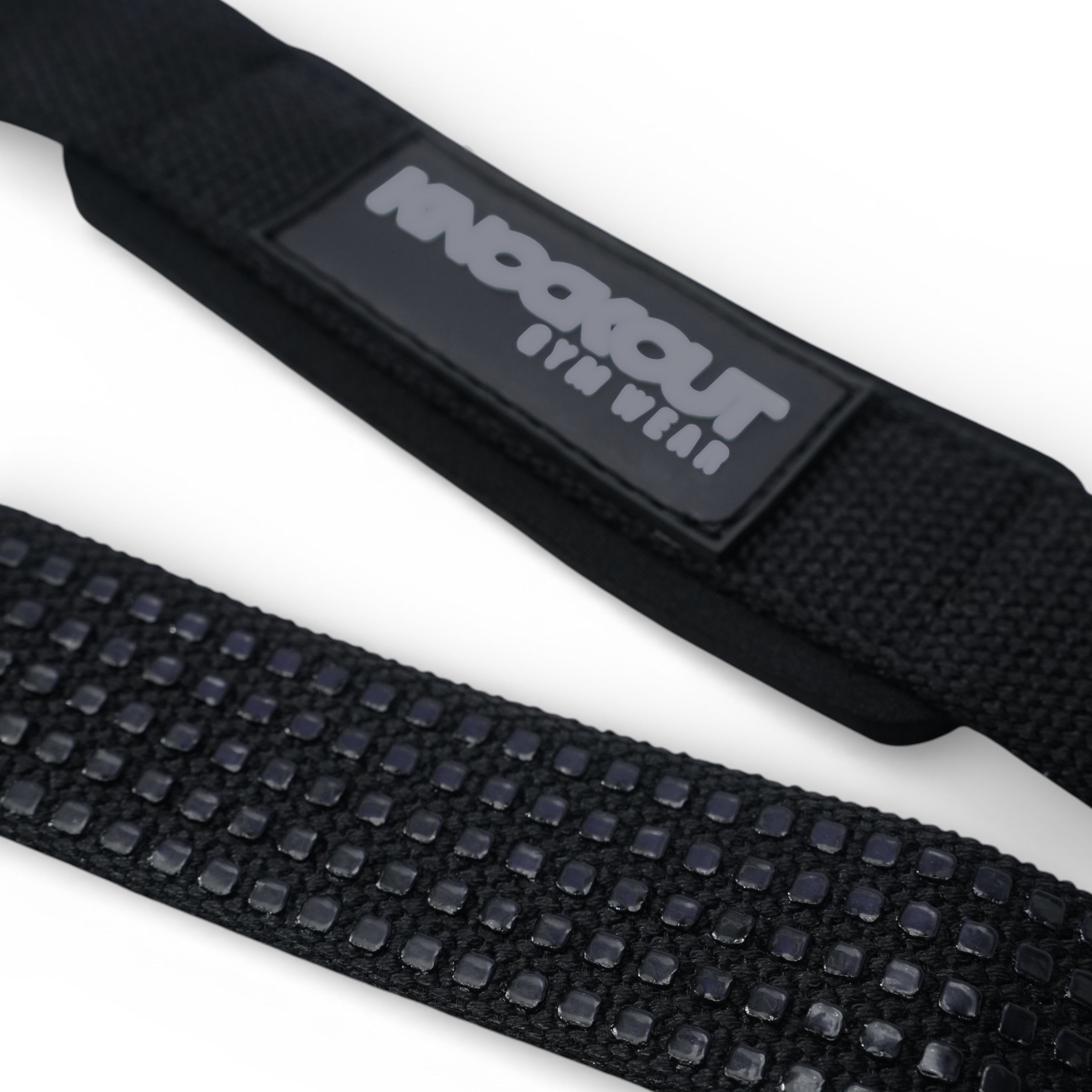 Knockout Black Textured Lifting Straps