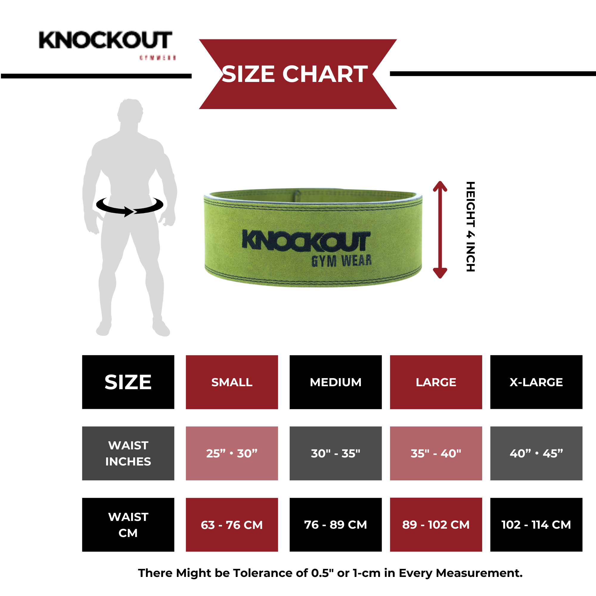 Knockout Gymwear Power Kit - 10MM GREEN