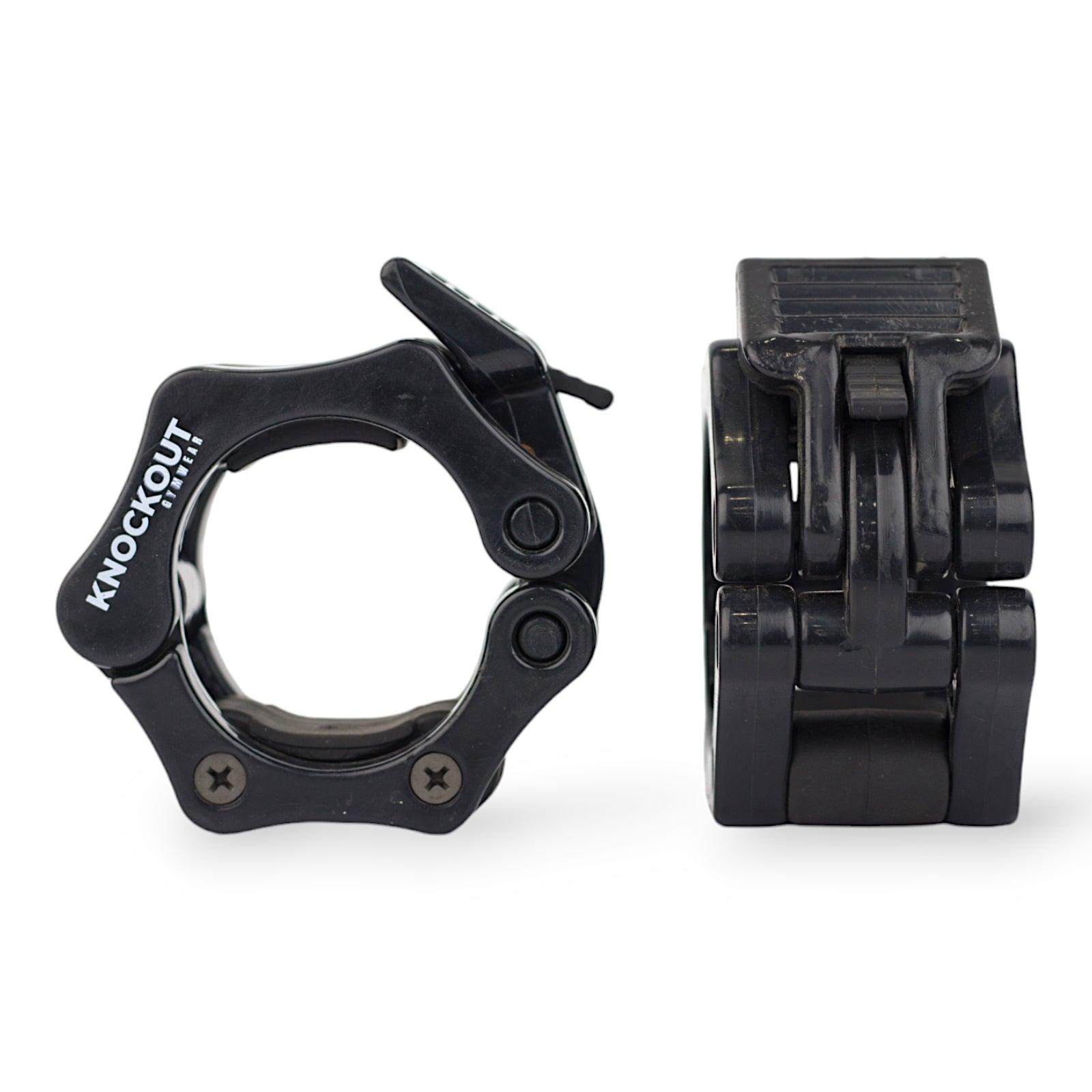 Secure your weights with the best Barbell Collars Black from Knockout Gym Wear. Our collars ensure safety and stability for effective barbell workouts.