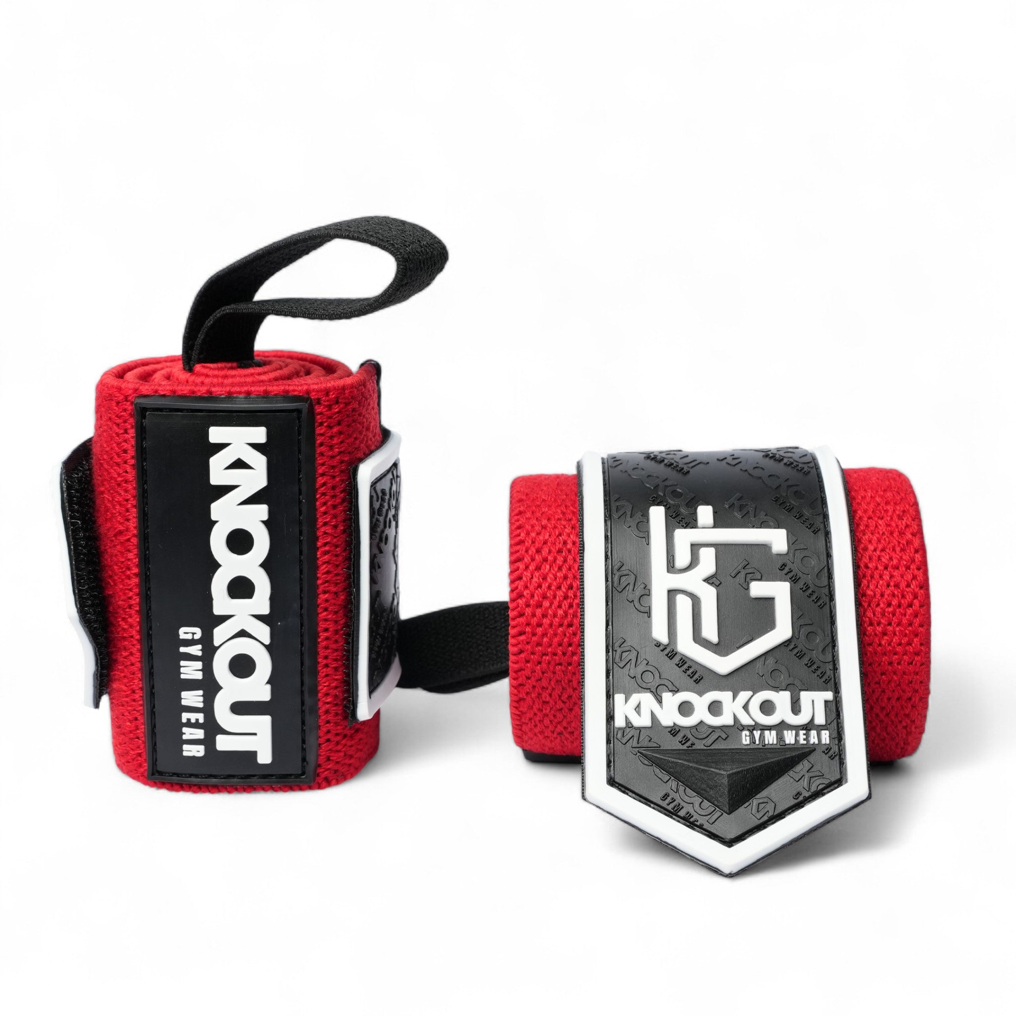 Knockout 20-In Wrist Wrap- Black Red
