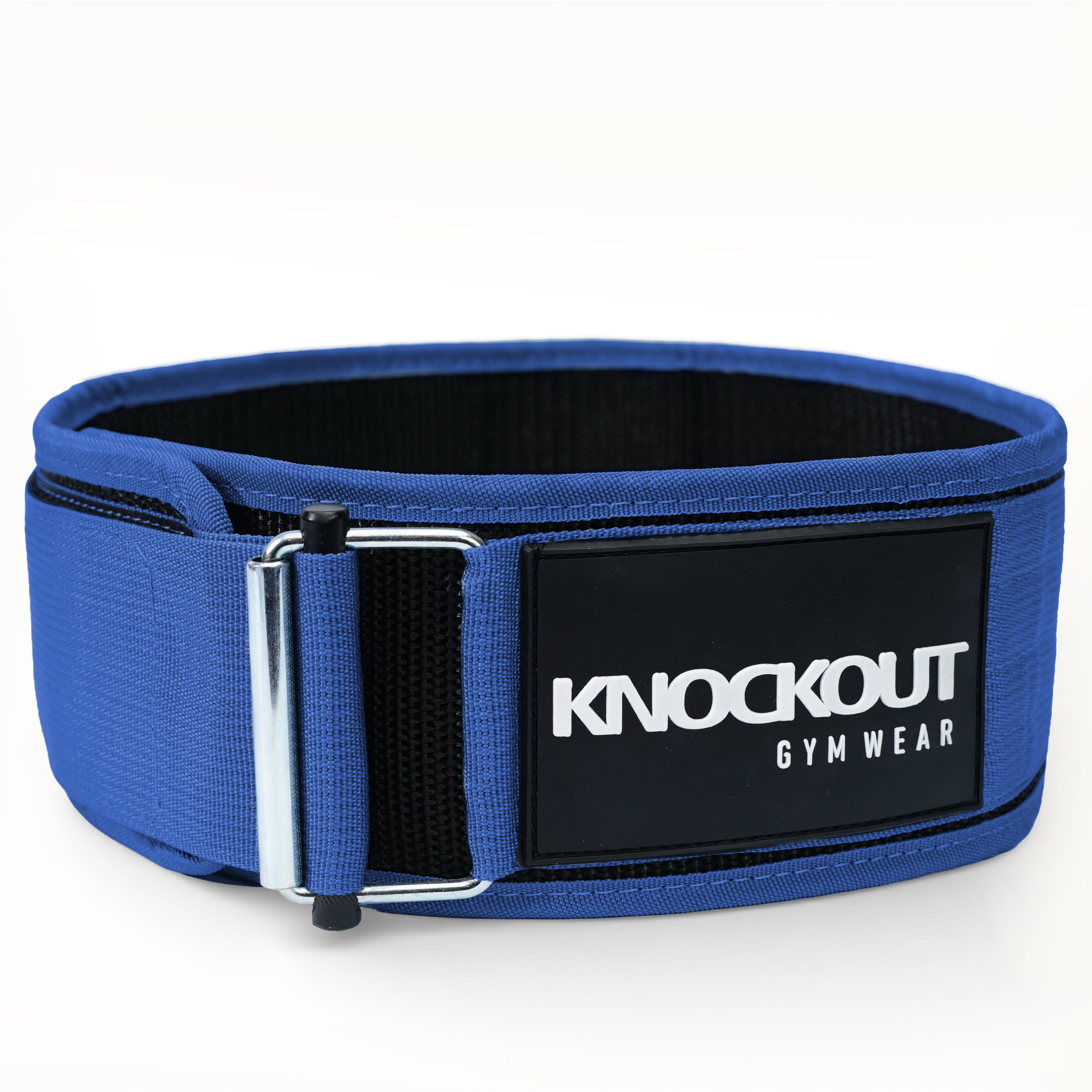 Self-Locking Blue Weightlifting Belt