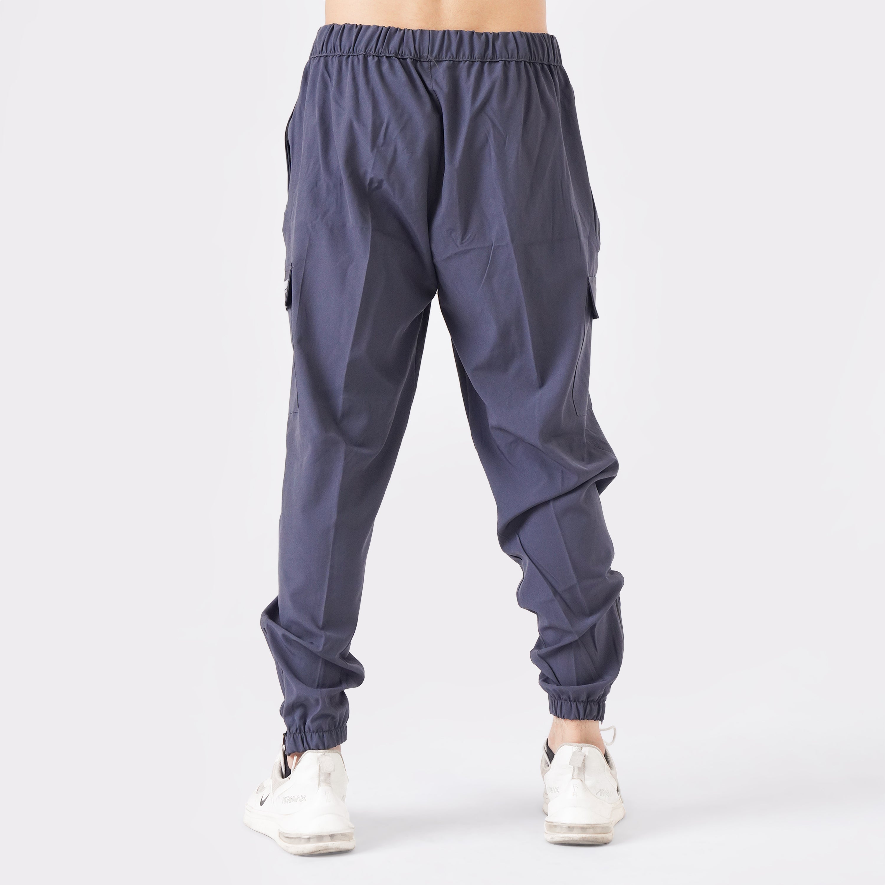 Micro Stretch Fabric Baggy Trouser - Gray