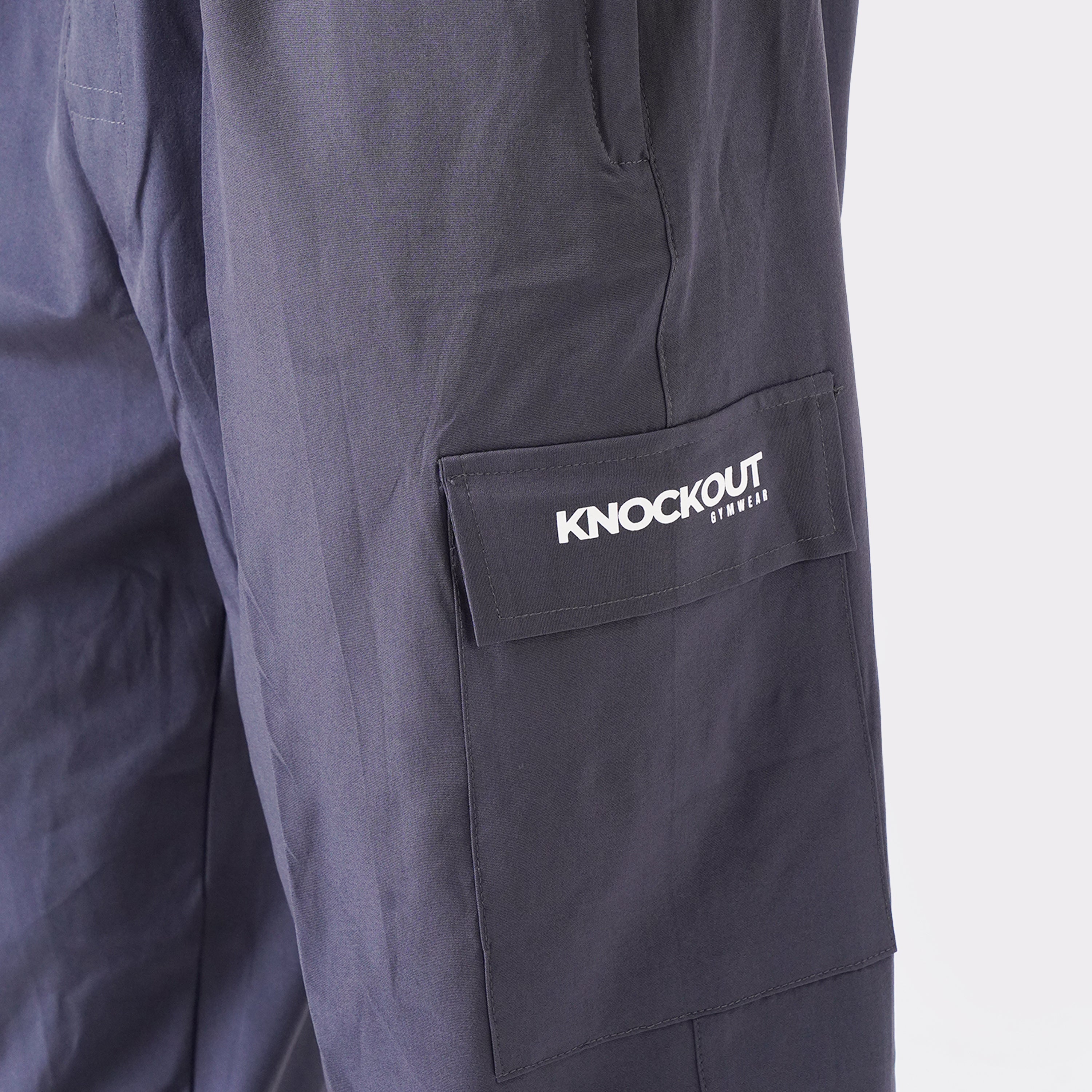 Micro Stretch Fabric Baggy Trouser - Gray