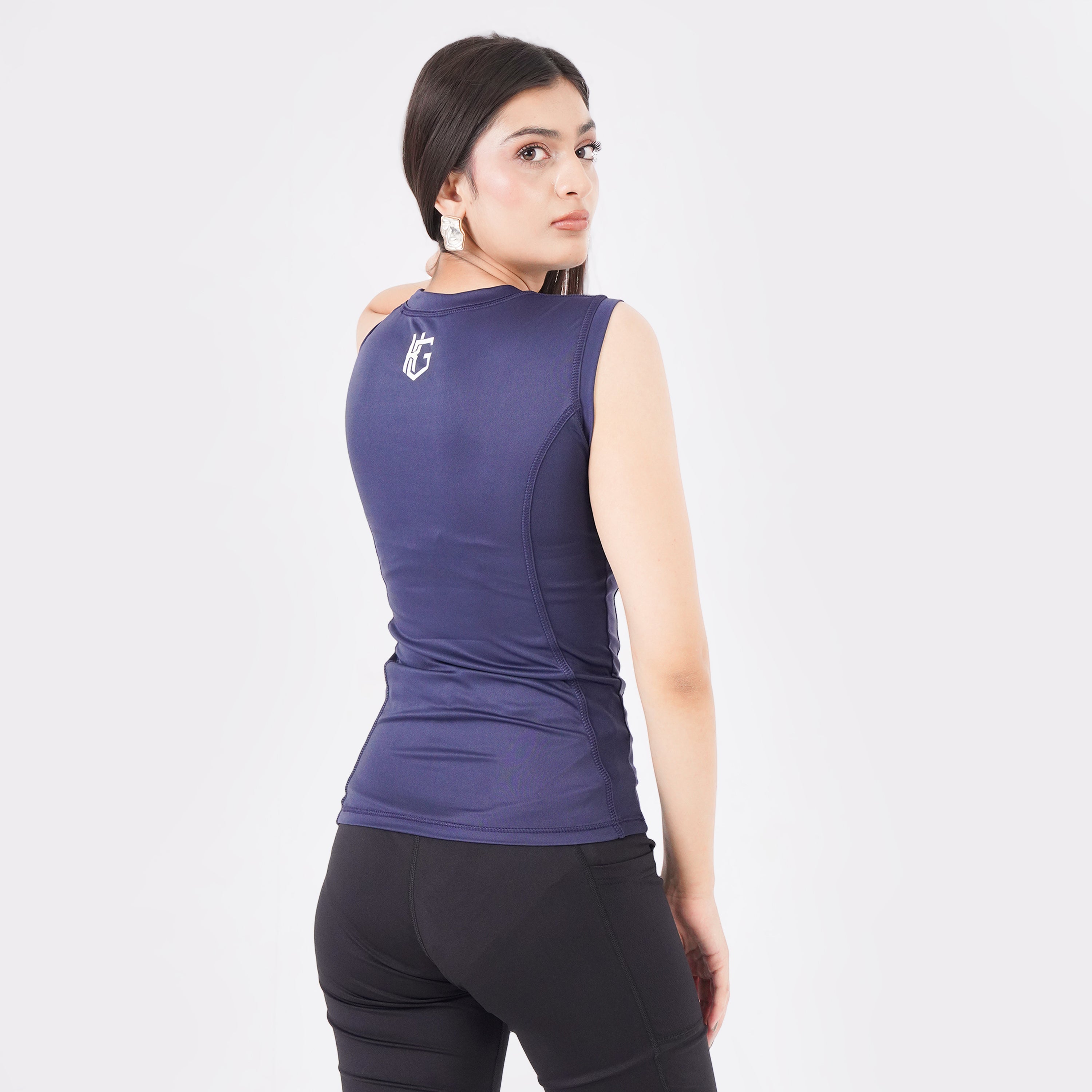 knockout Women Tank Top - Navy Blue