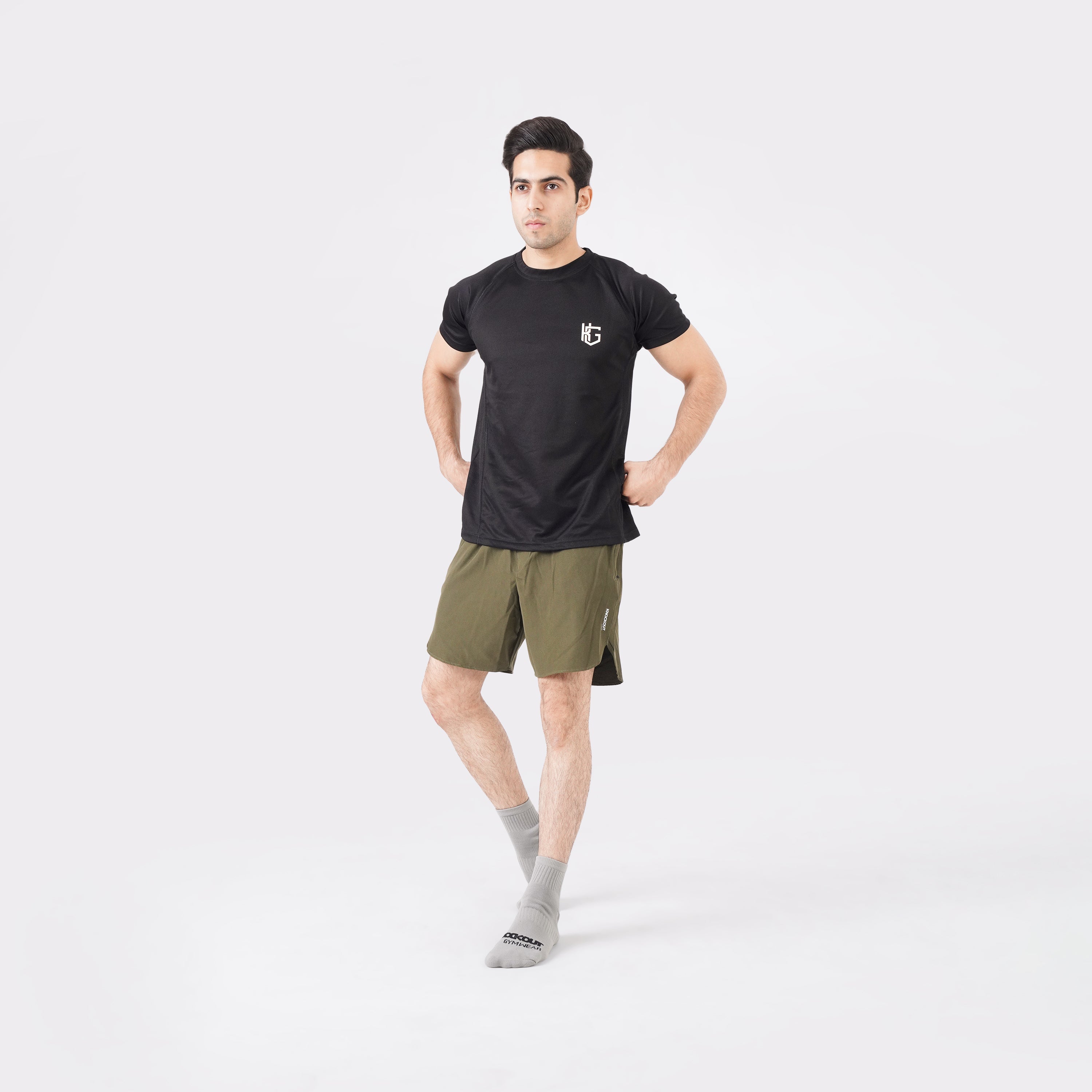 Men's Olive Green Training Shorts