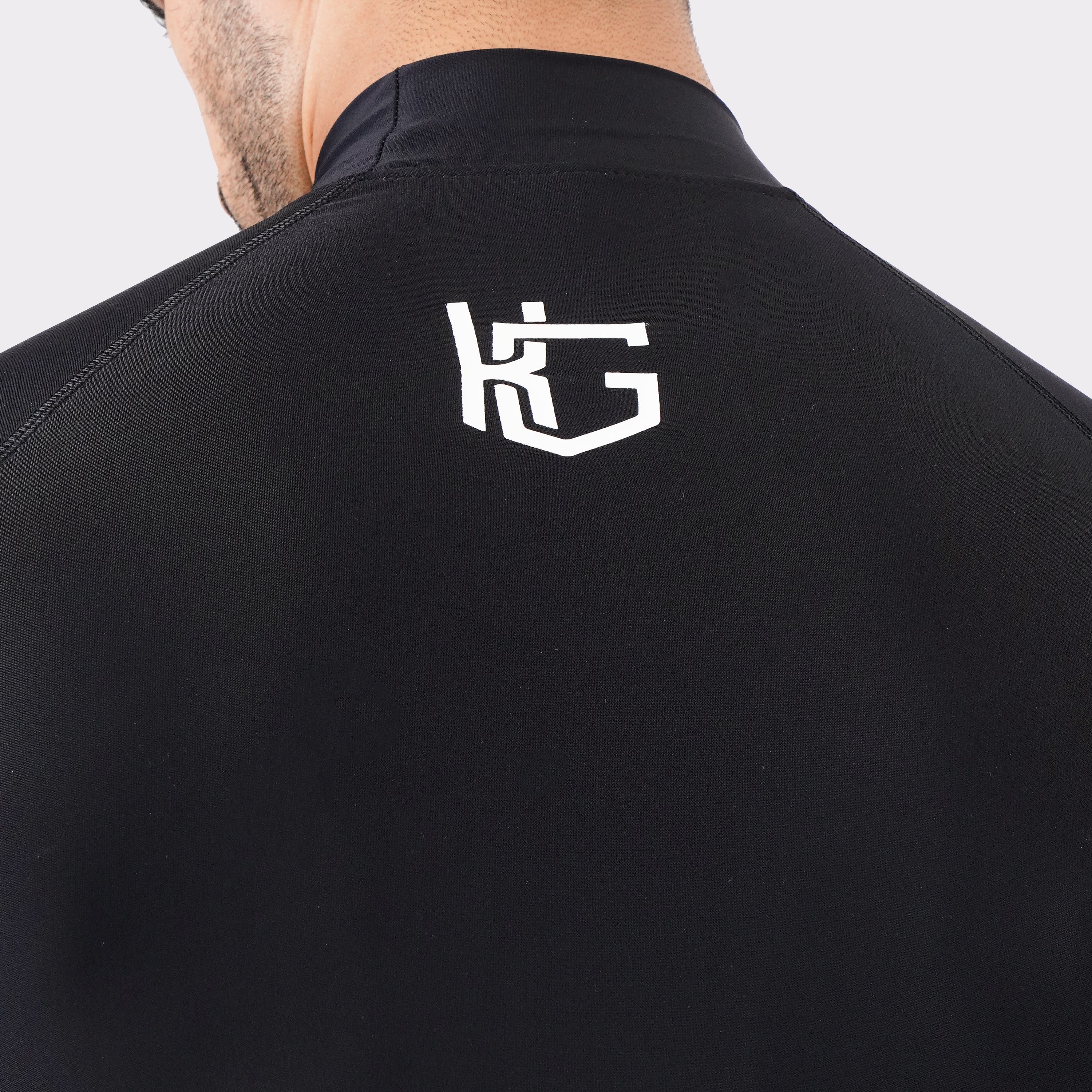 Knockout High Neck Compression Long Sleeve - Black