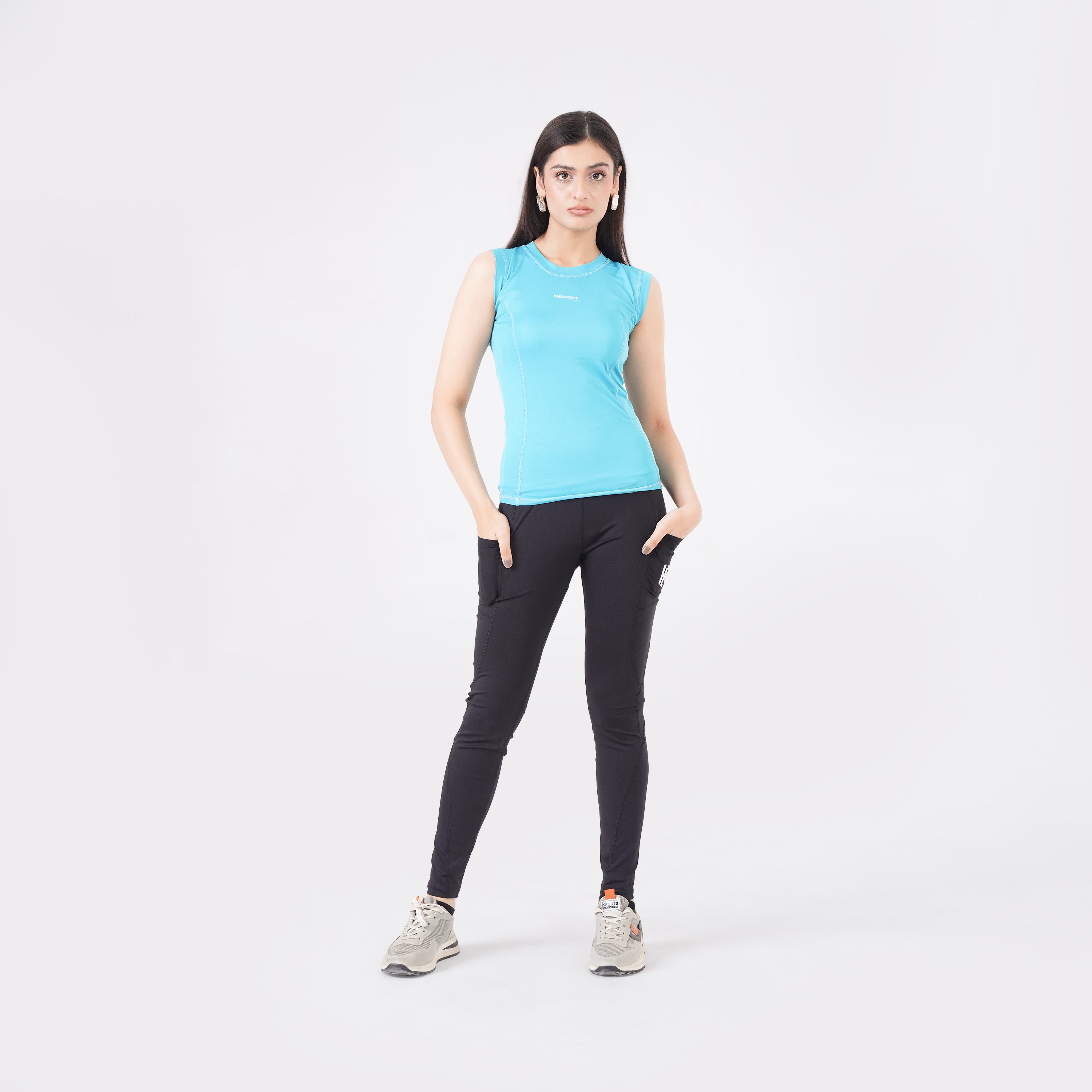 knockout Women Tank Top - Sky Blue