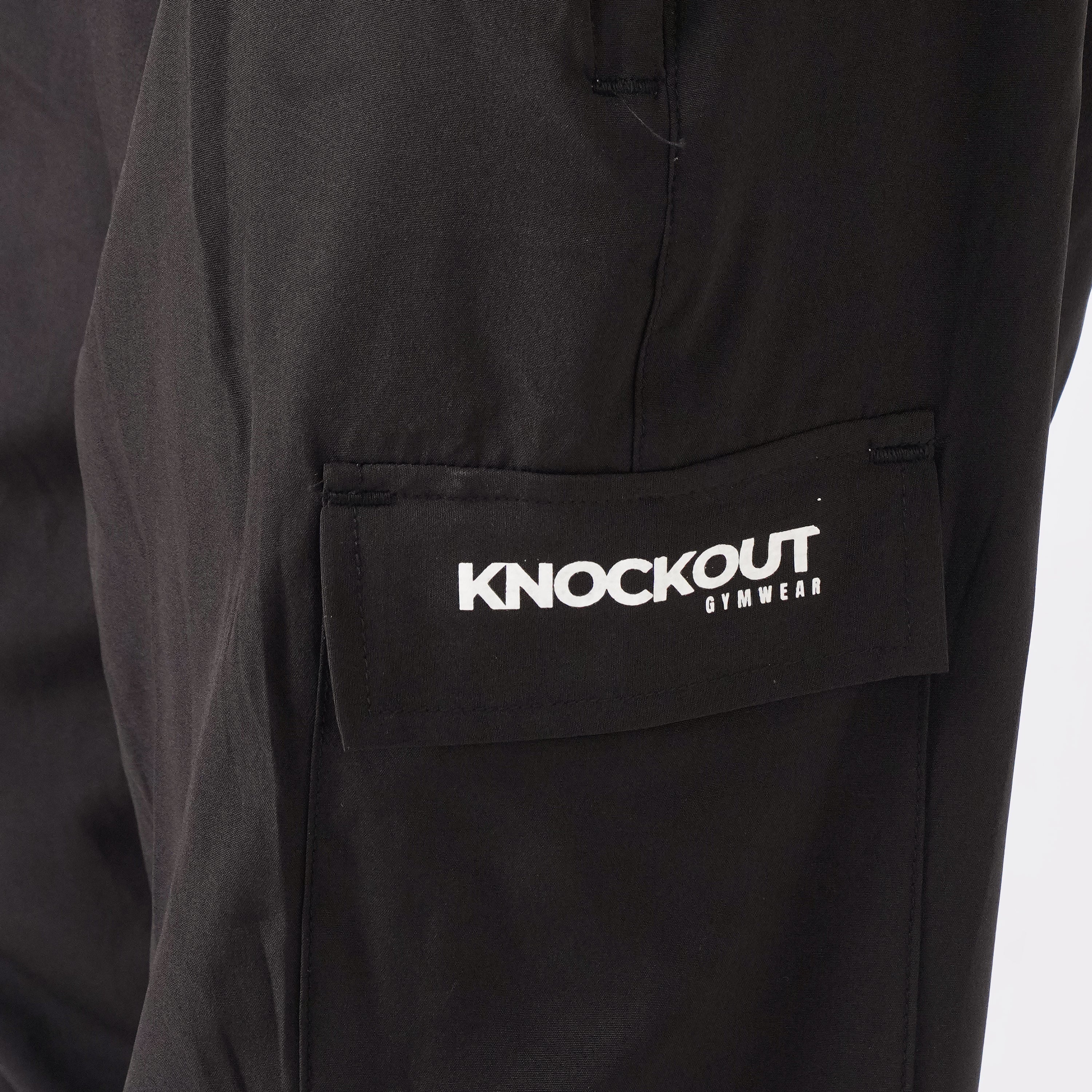 Micro Stretch Fabric Baggy Trouser - Black