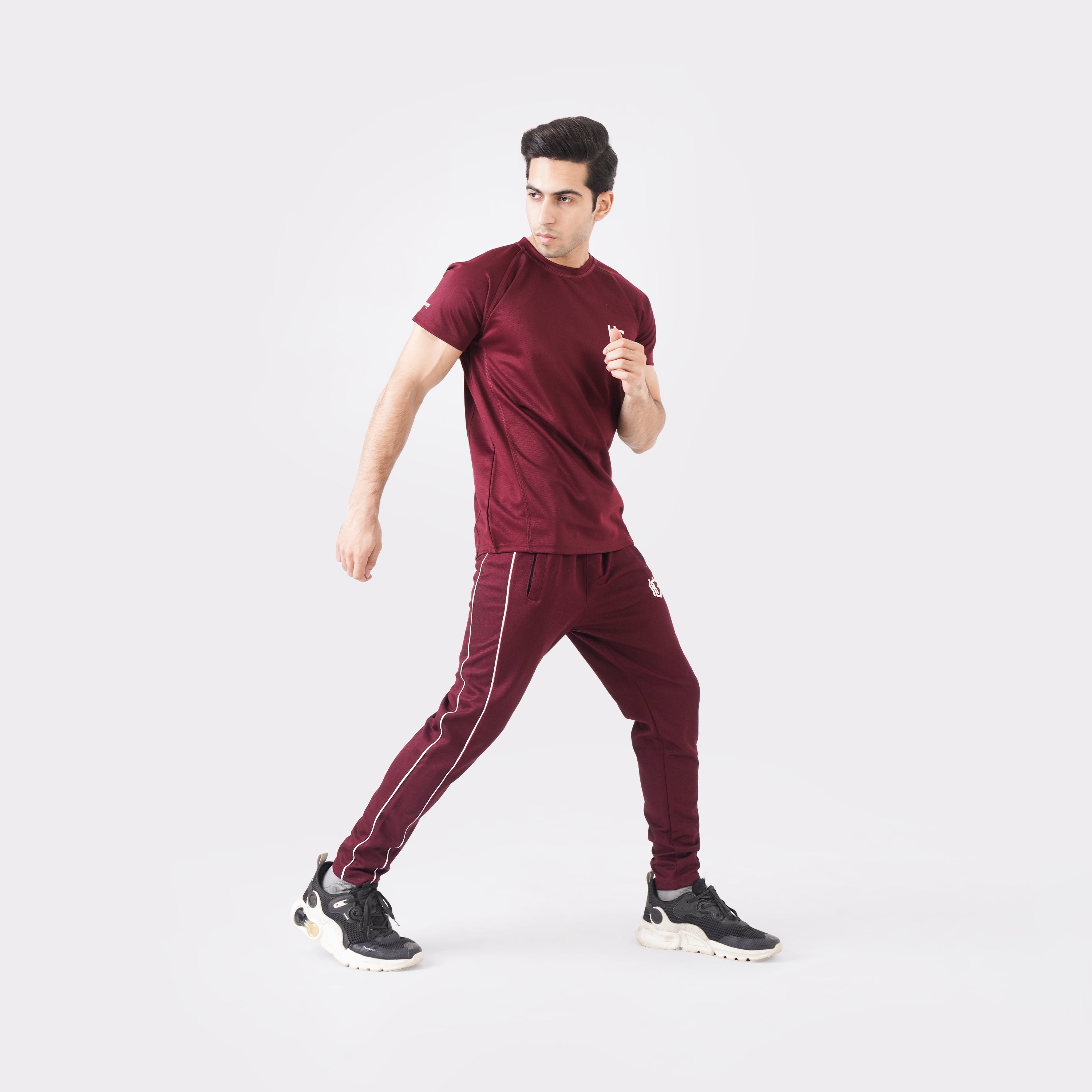 Knockout Mesh Trousers - Maroon
