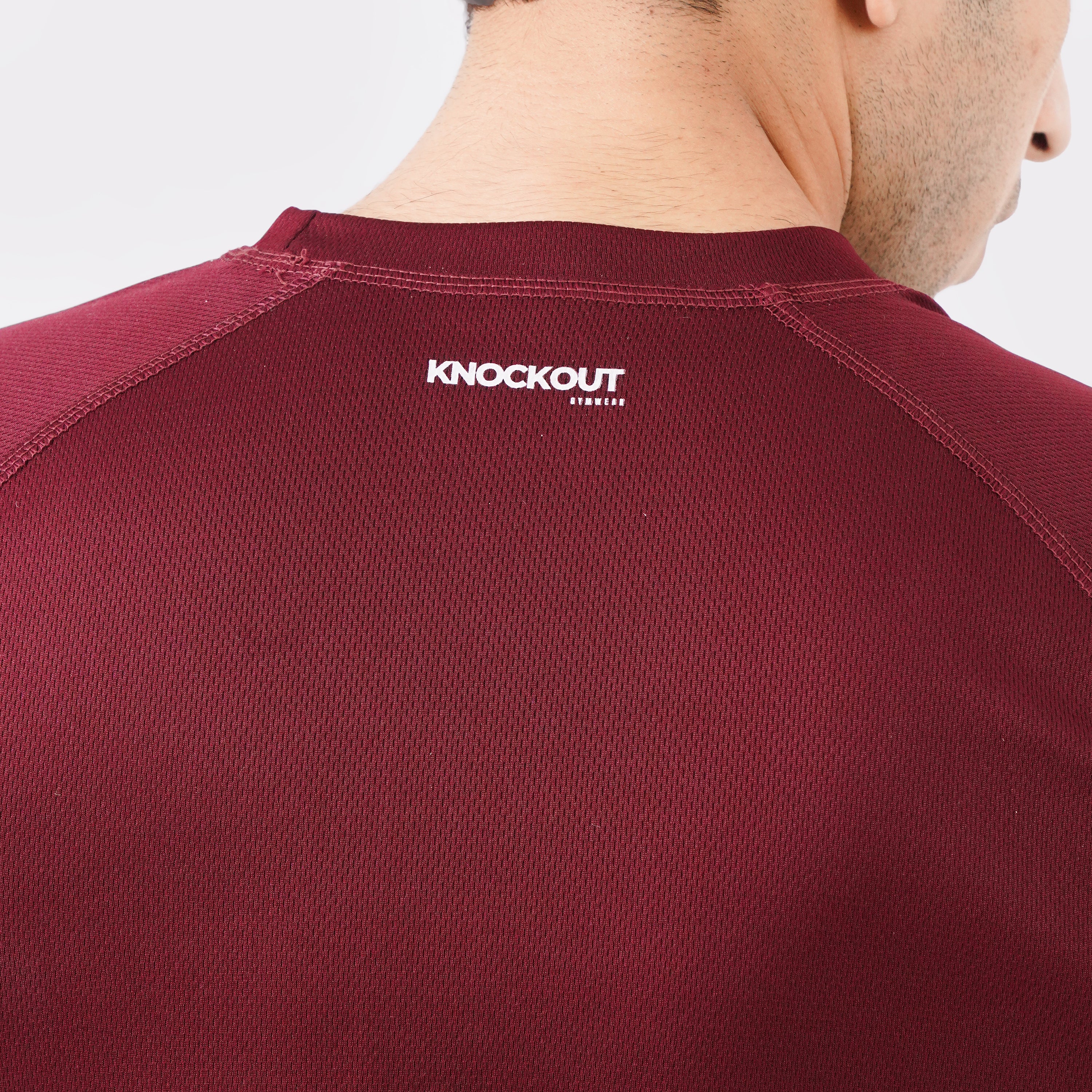 Knockout Mesh T-Shirt - Maroon