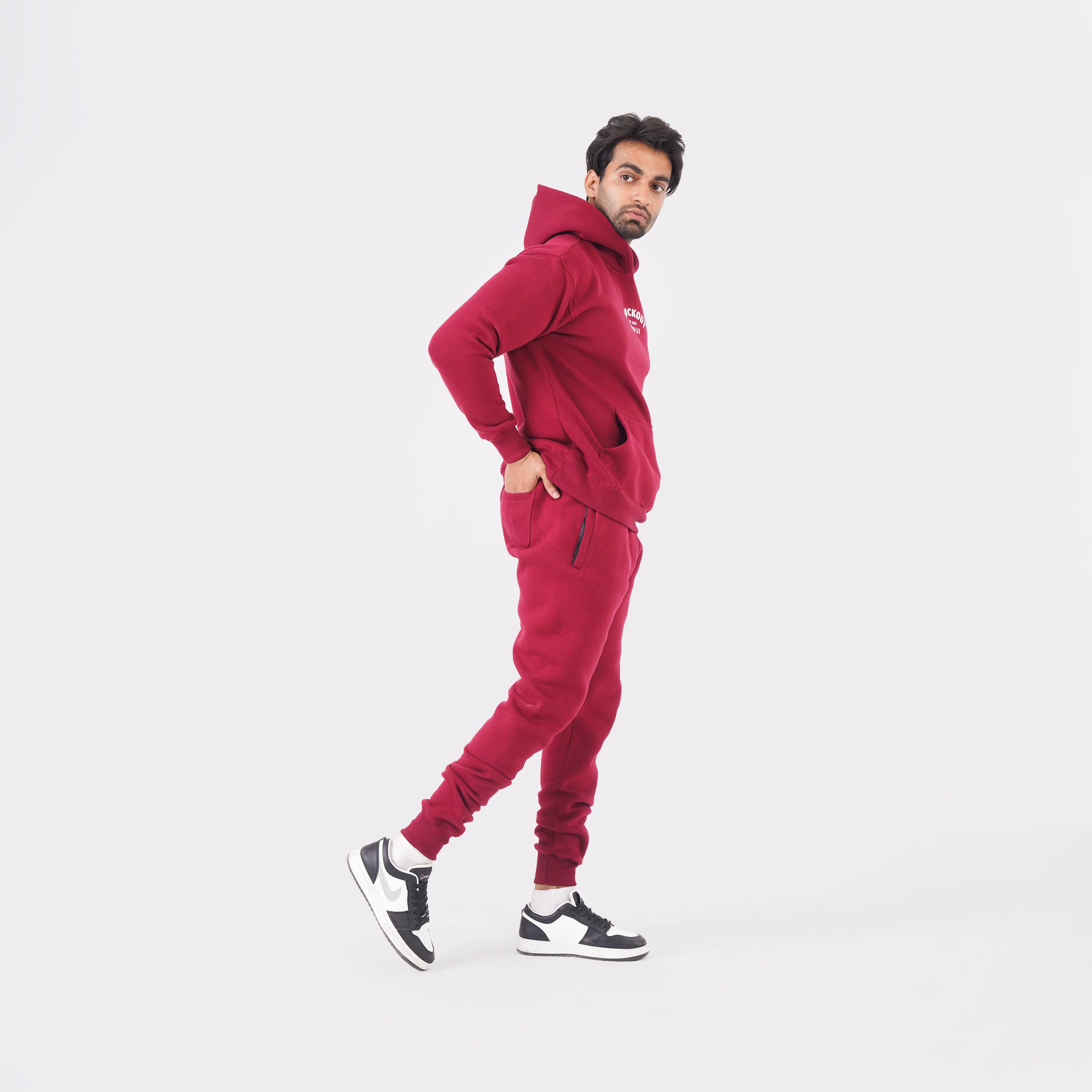 Maroon Cotton Oversized Hoodie (300 GSM)
