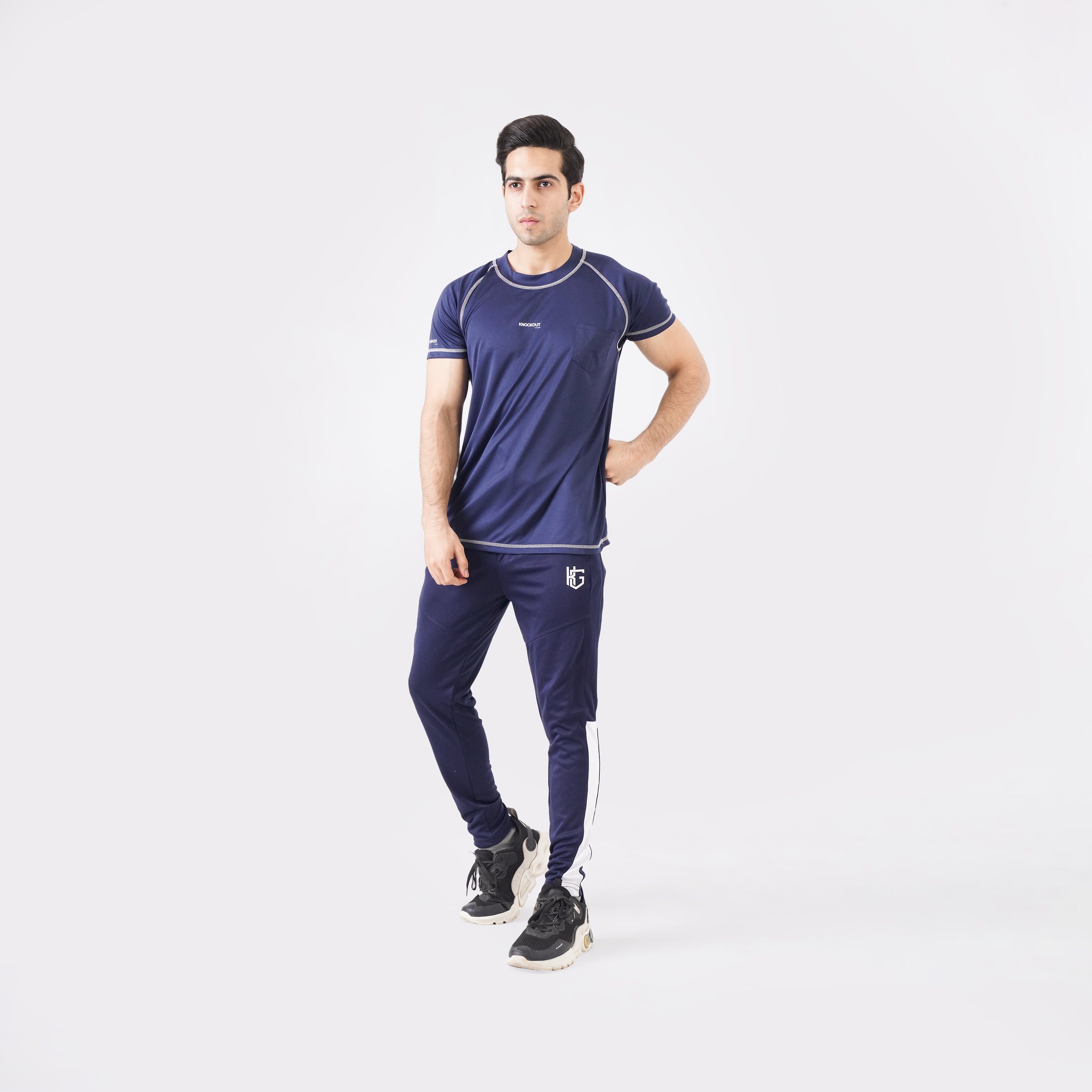 Knockout Compression T-Shirt - Navy Blue