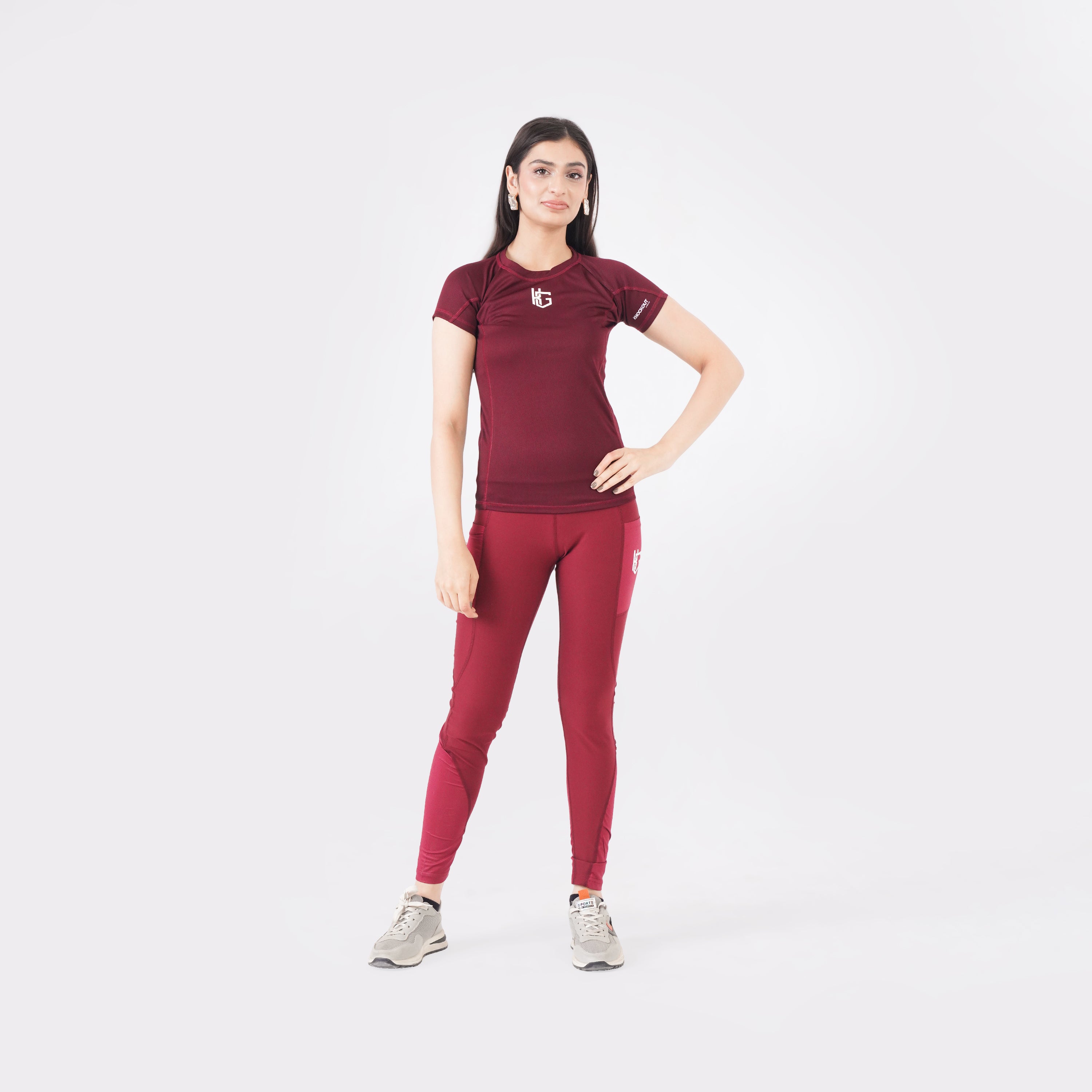 Knockout Maroon FlexFit Active Leggings