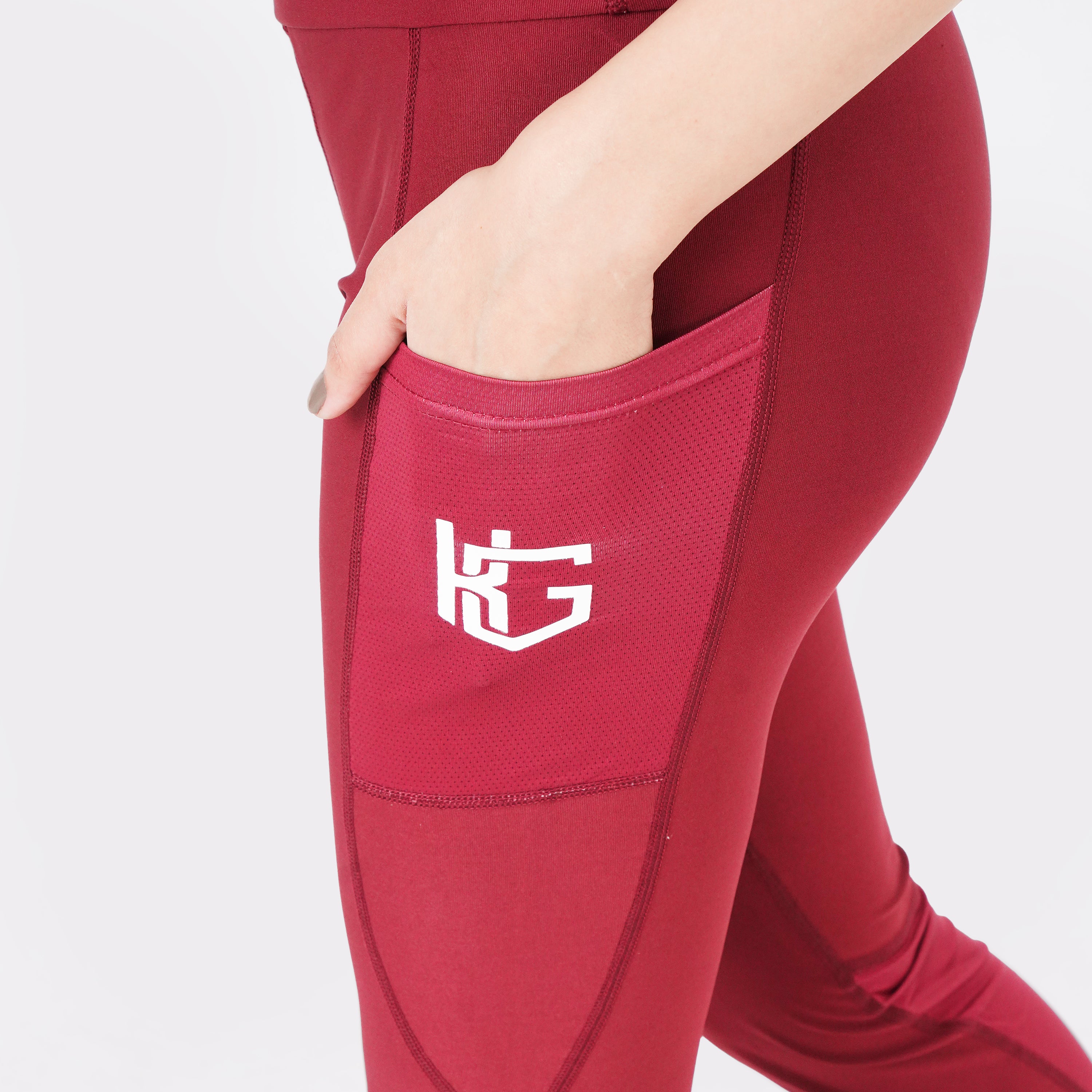 Knockout Maroon FlexFit Active Leggings