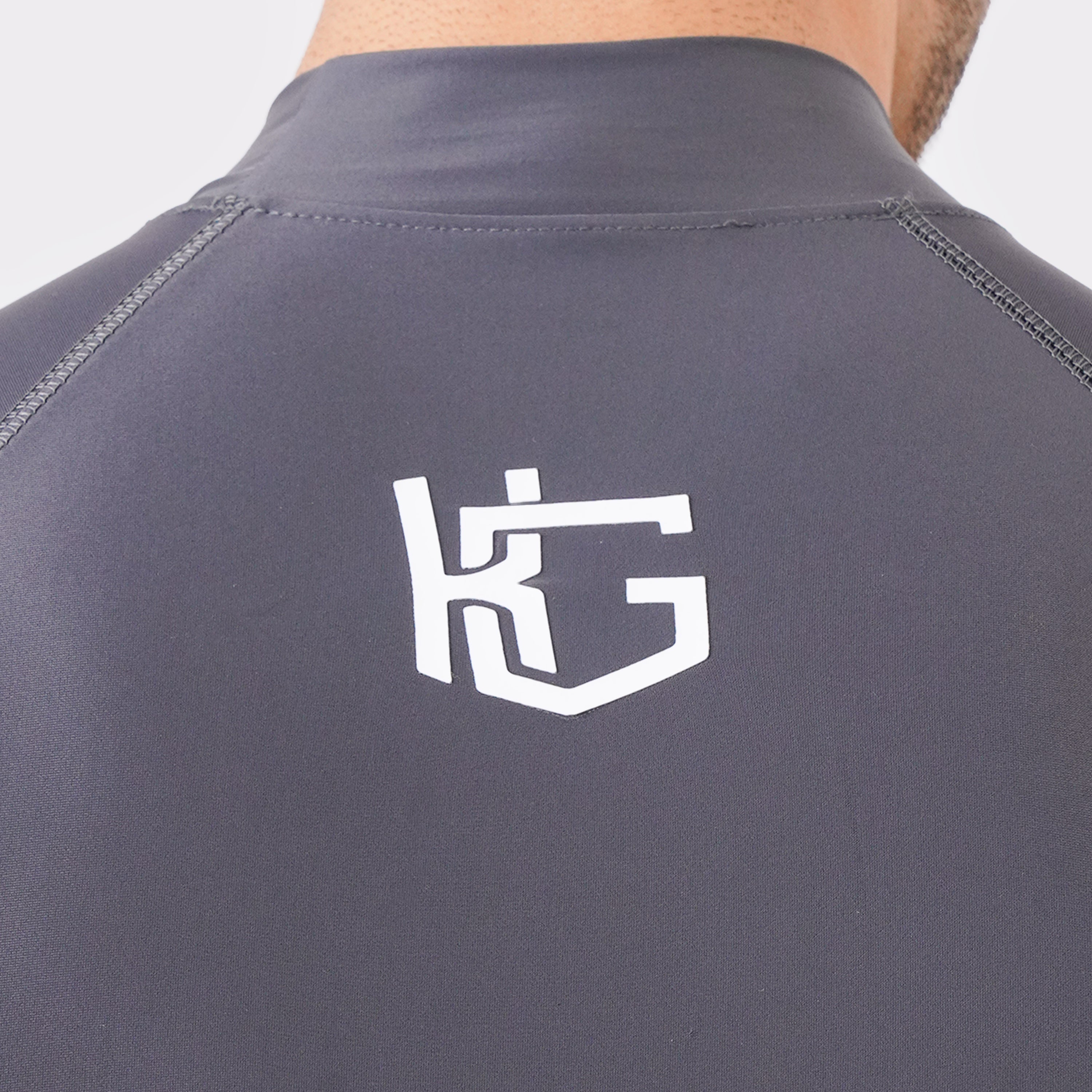 Knockout High Neck Compression t-shirt - Gray