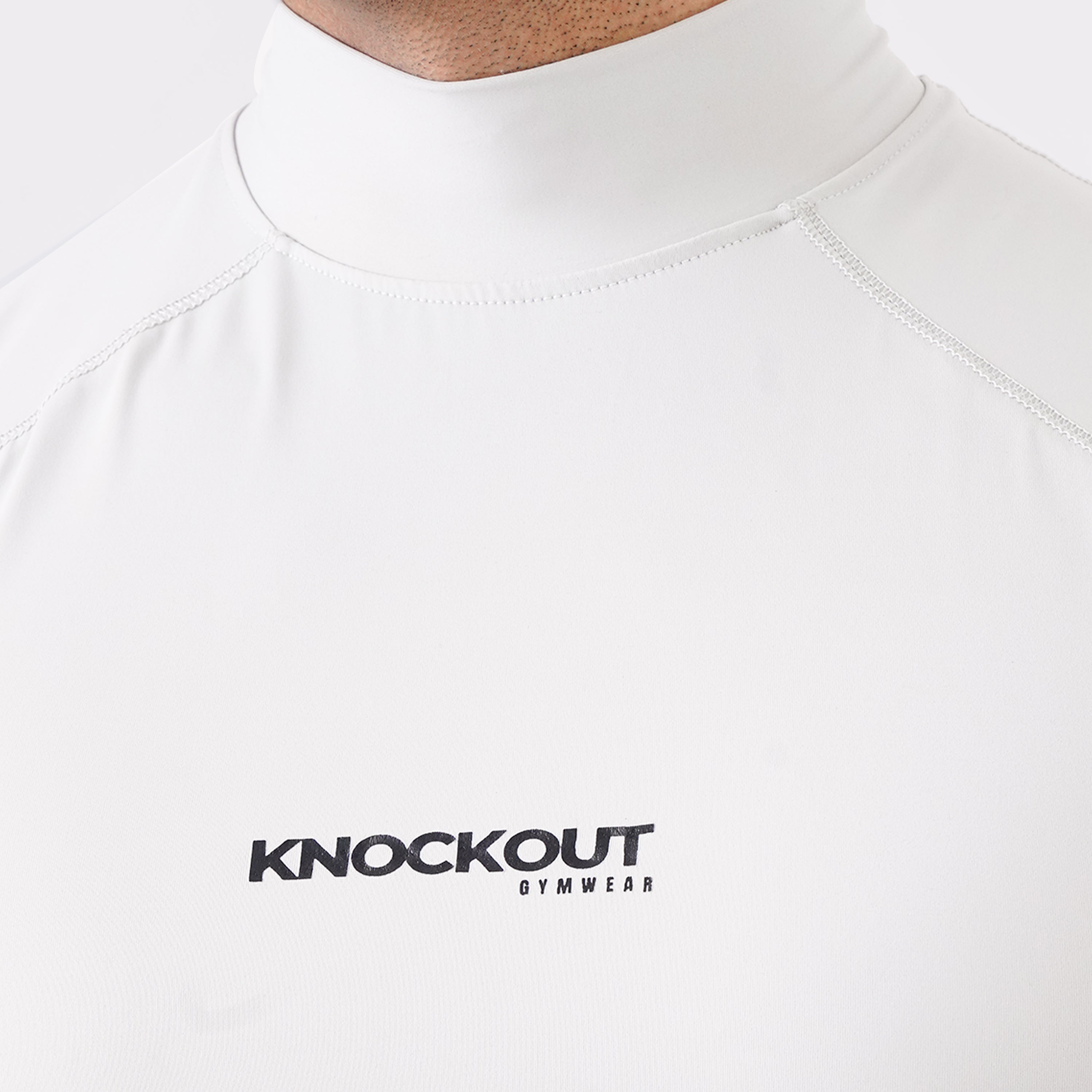 Knockout Sleeveless High Neck Compression - Light Stone