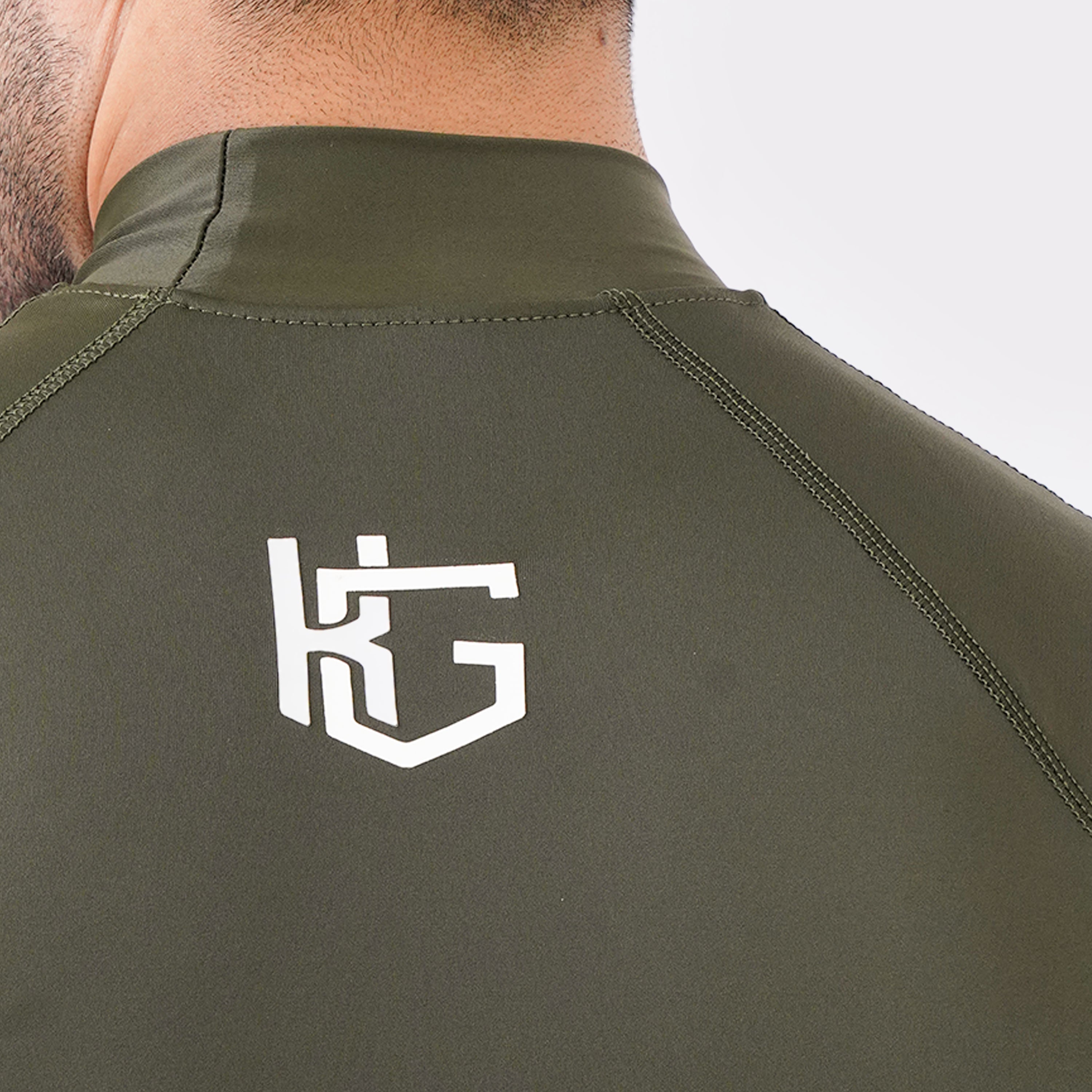 Knockout Sleeveless High Neck Compression Shirt Green