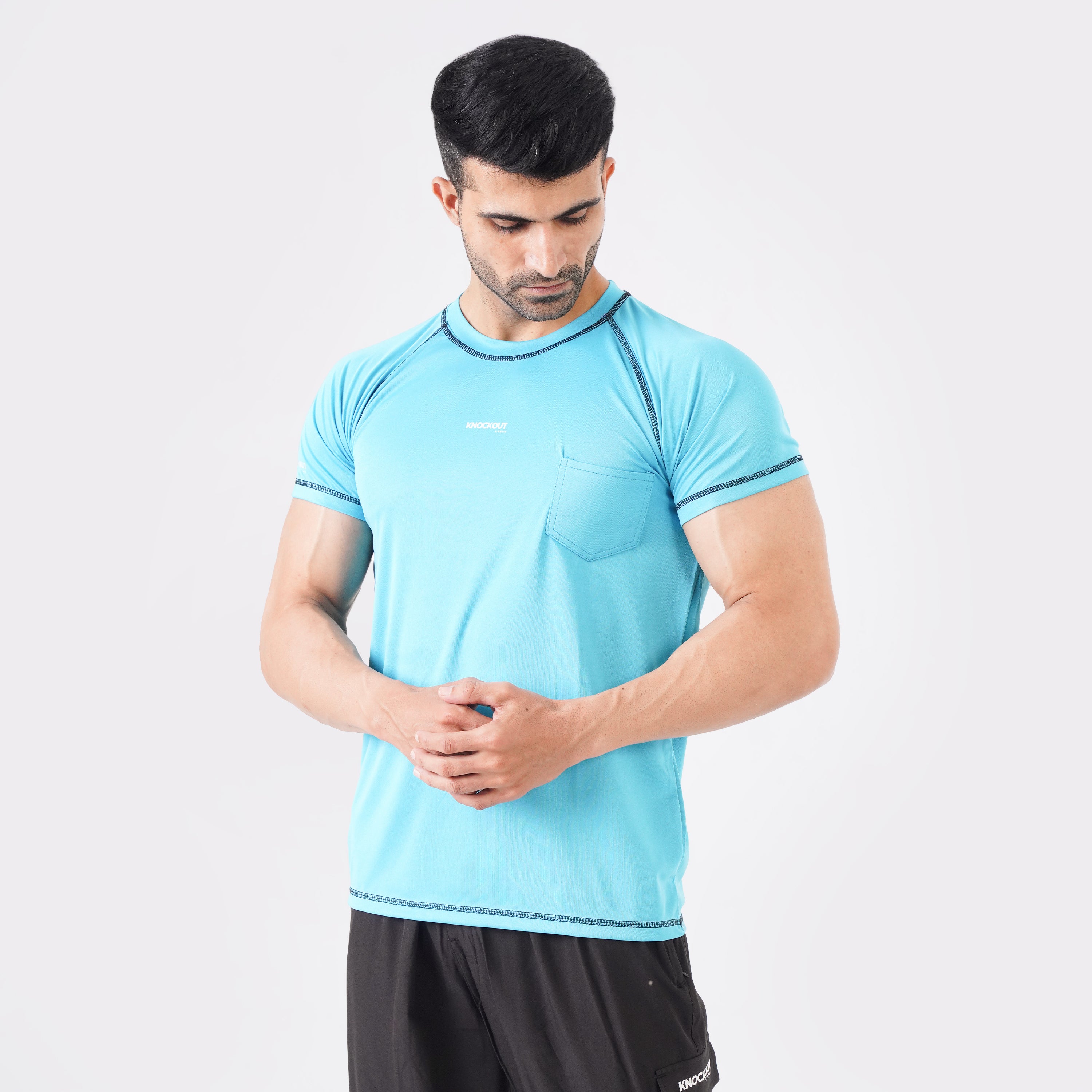Knockout Compression T-Shirt - Sky Blue