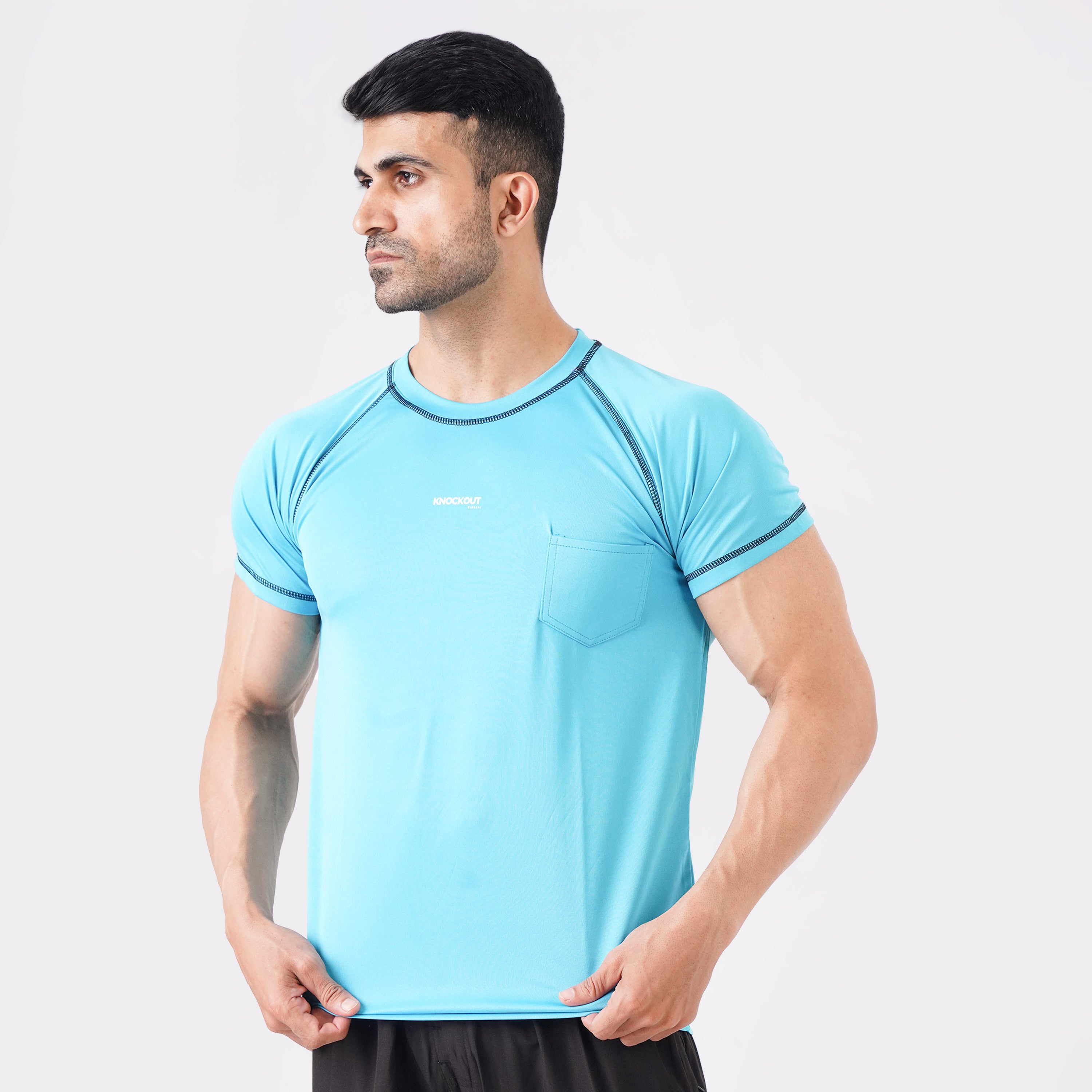Knockout Compression T-Shirt - Sky Blue