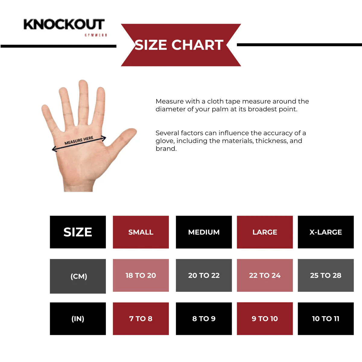 Knockout Red GripFlex Fitness Gloves