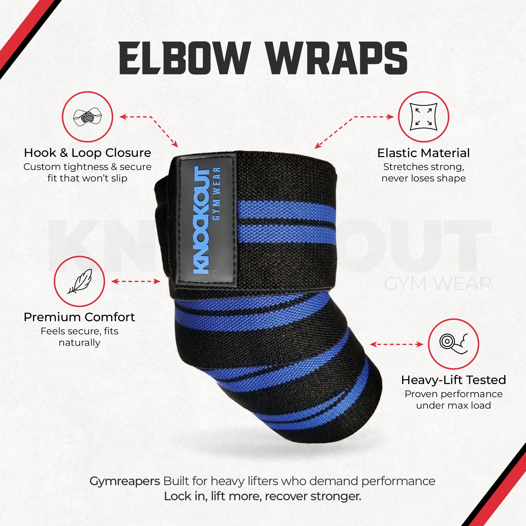 Knockout Elbow Wrap - Blue
