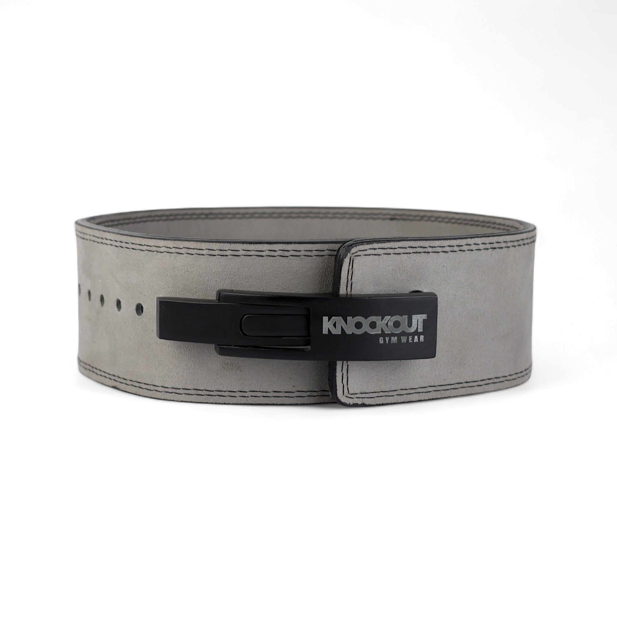 Knockout Gray Lever Weightlifting Belt - 10mm front