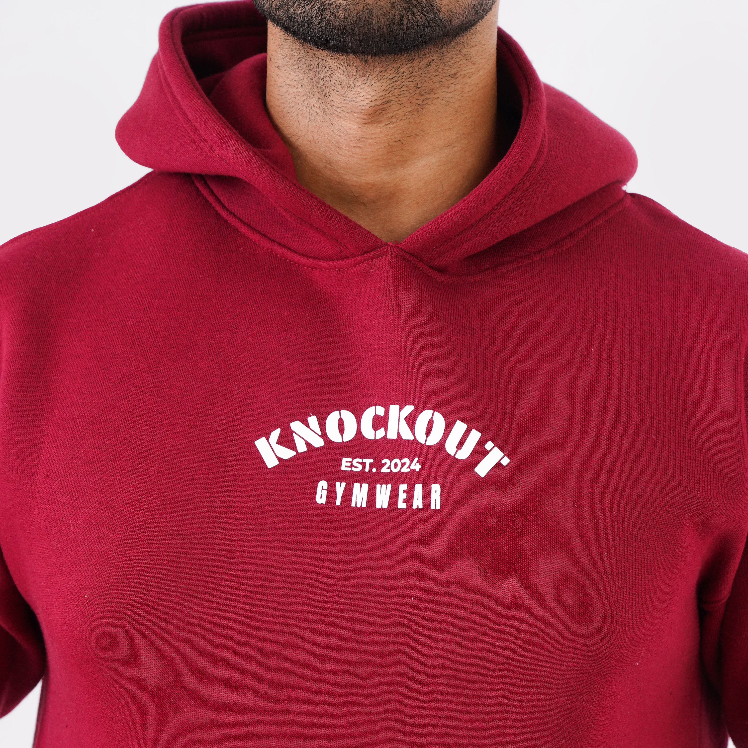 Maroon Cotton Oversized Hoodie (300 GSM)