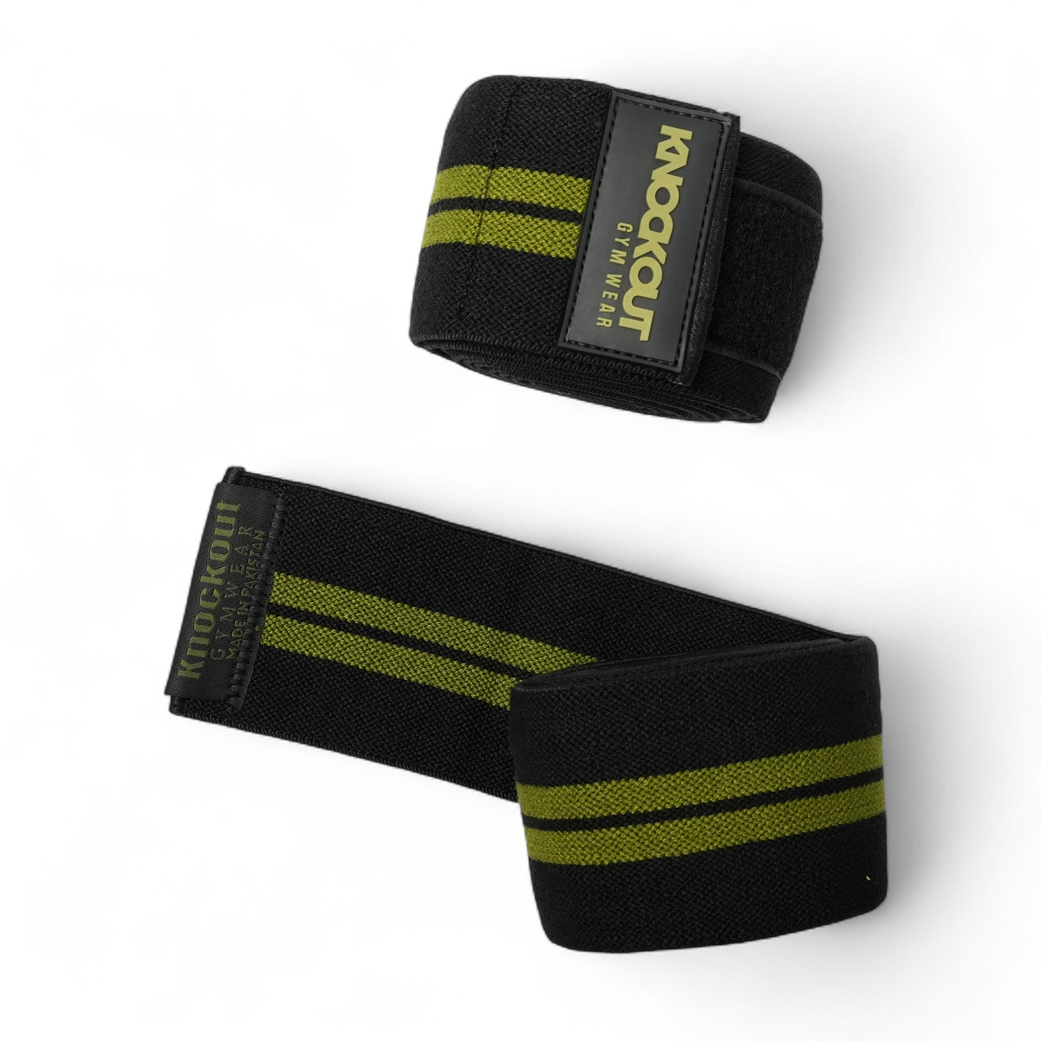 Knockout 78In Knee Wraps - Olive