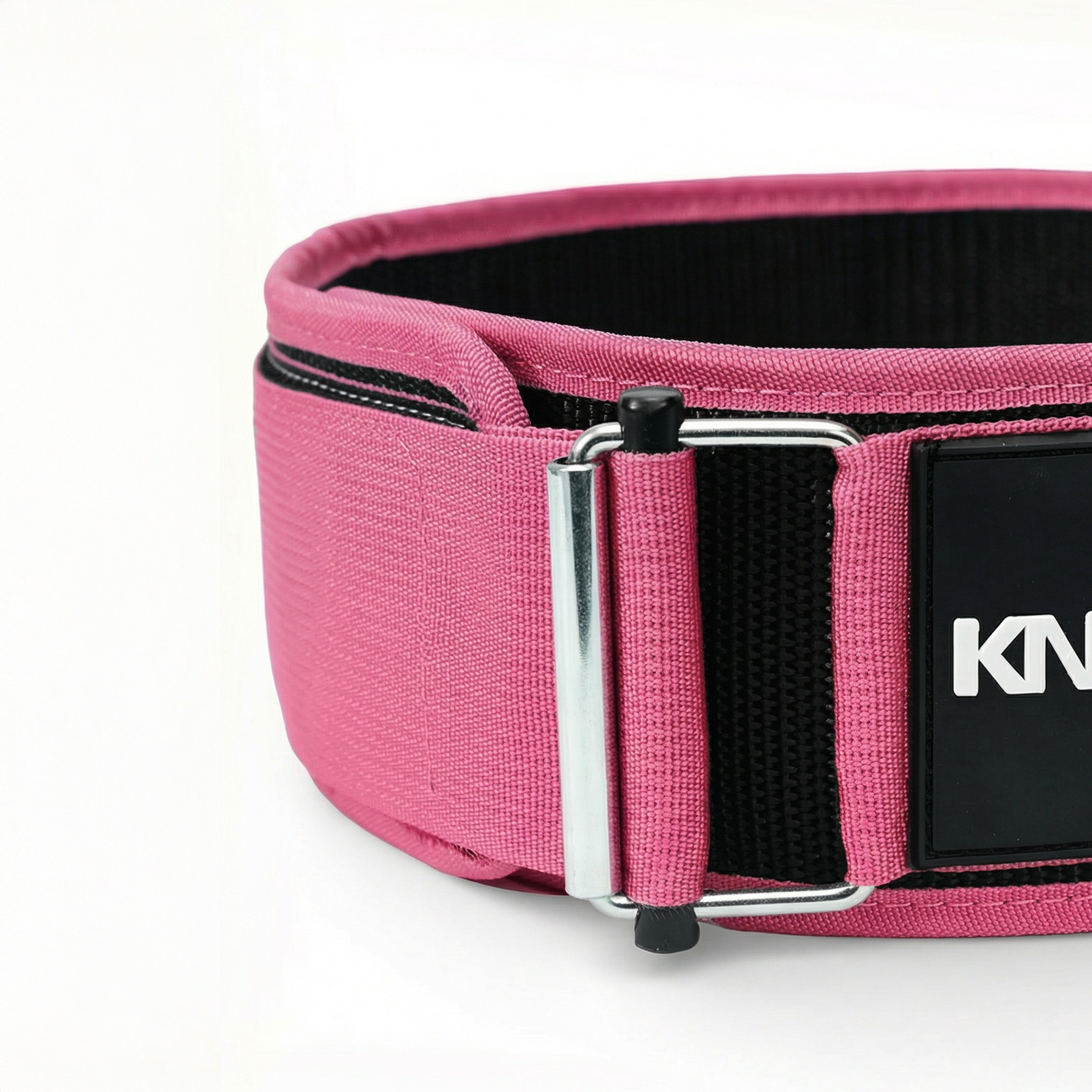 Self-Locking Pink Weightlifting Belt