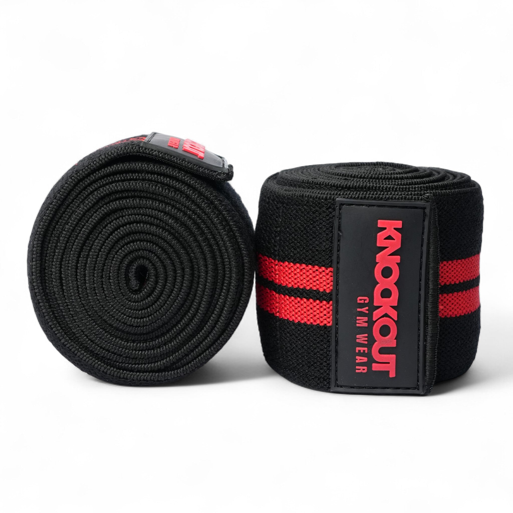 Knockout 78In Knee Wraps - Red