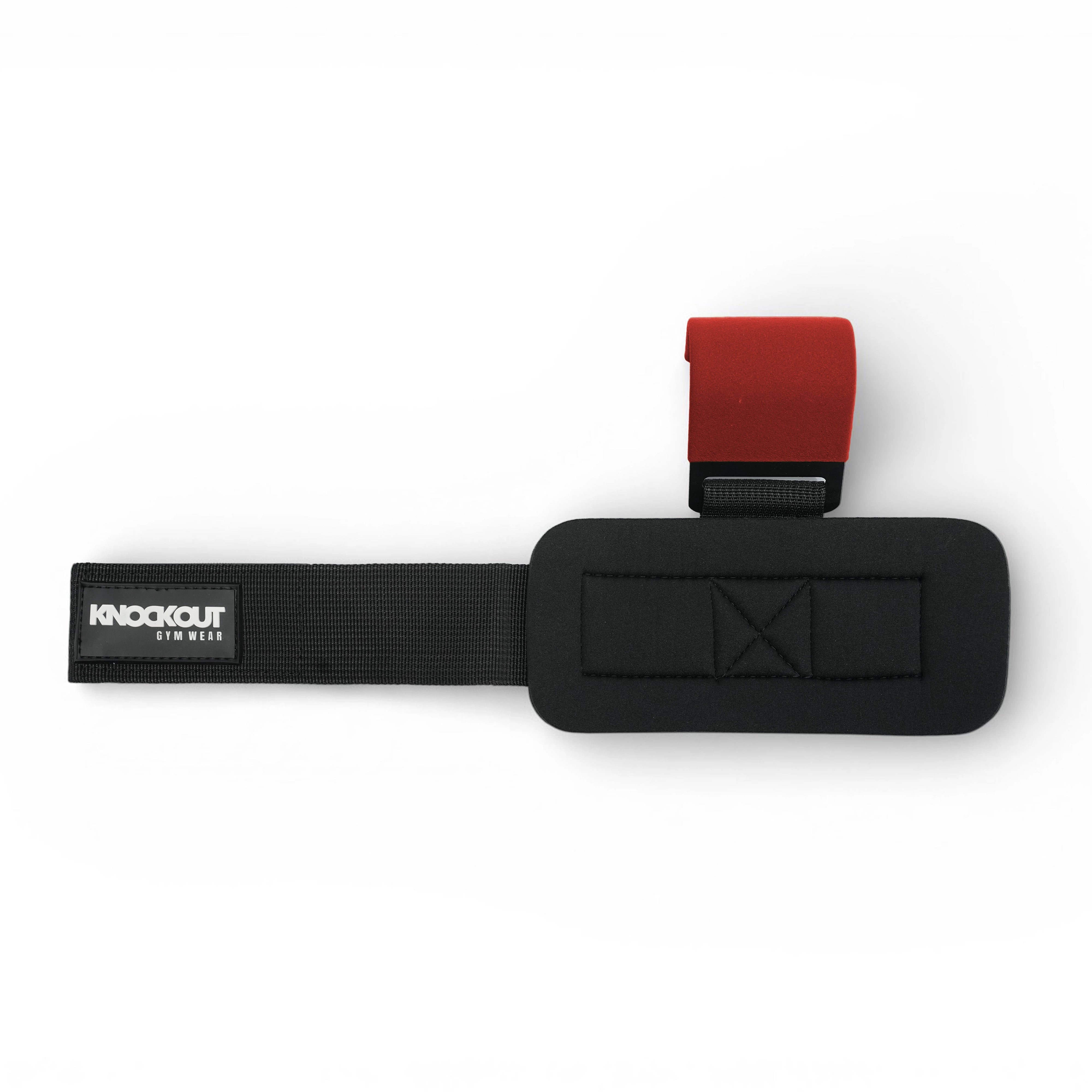 Weight Lifting Hook Straps Red