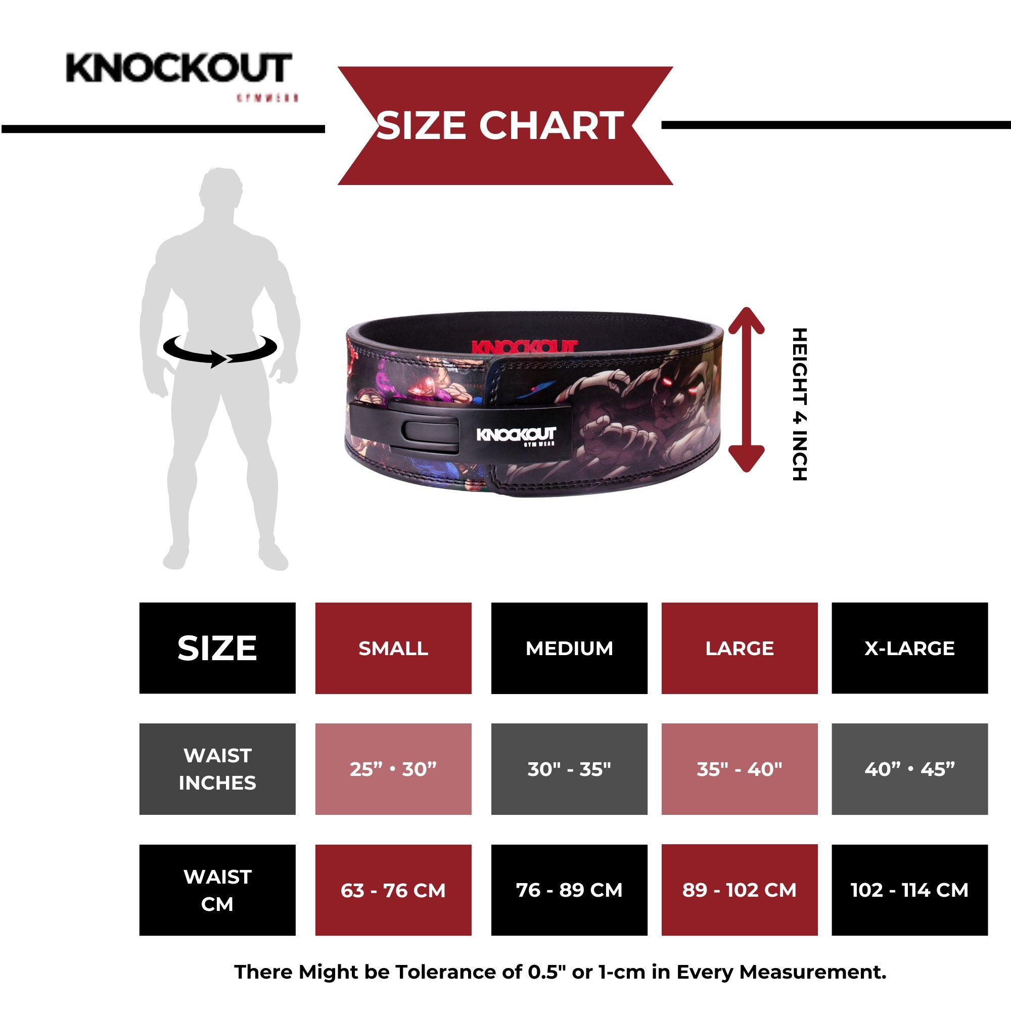 KG Printed Weightlifting Belt Baki Edition - Knockoutgymwear
