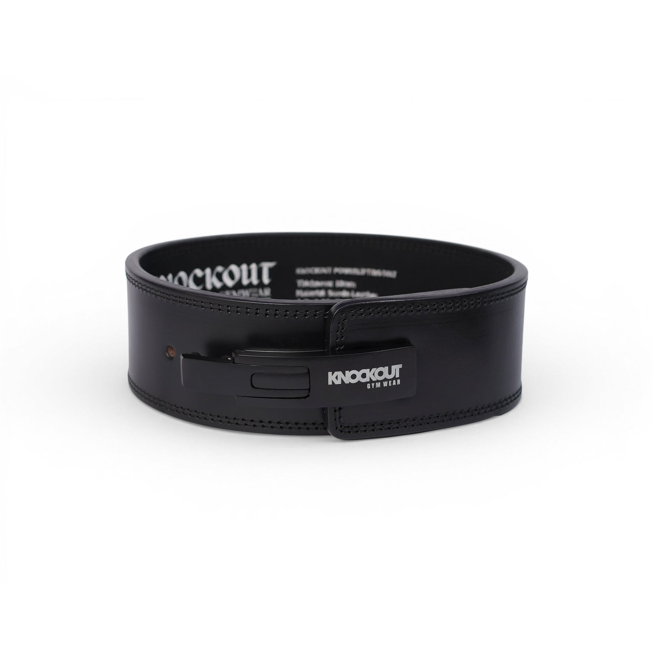 Knockout weightlifting belt with lever