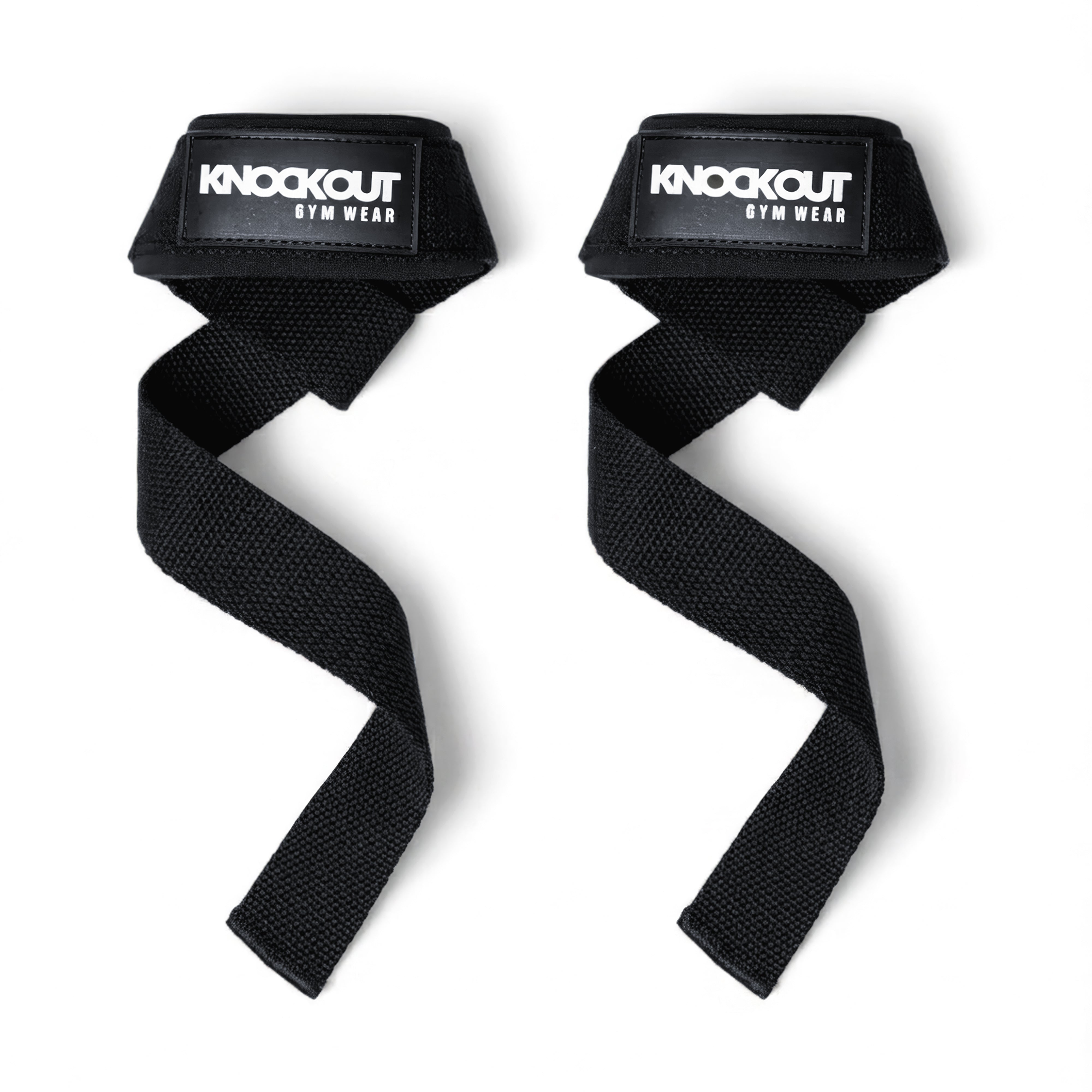 Knockout Black & White Lifting Straps