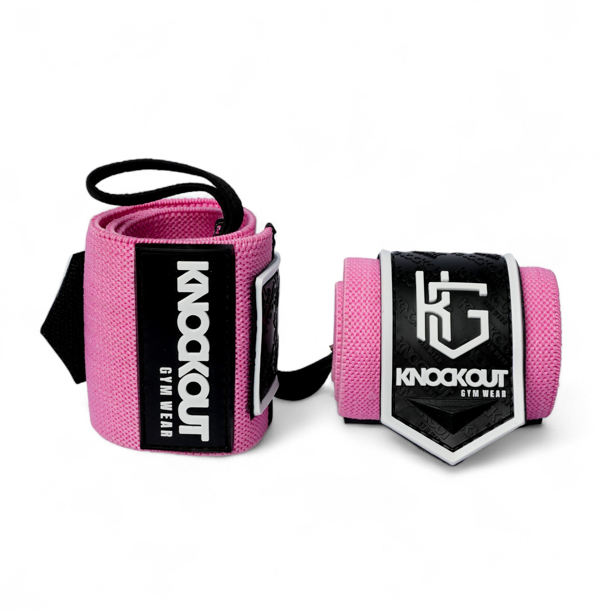 Knockout 20-In Wrist Wrap- Black Pink