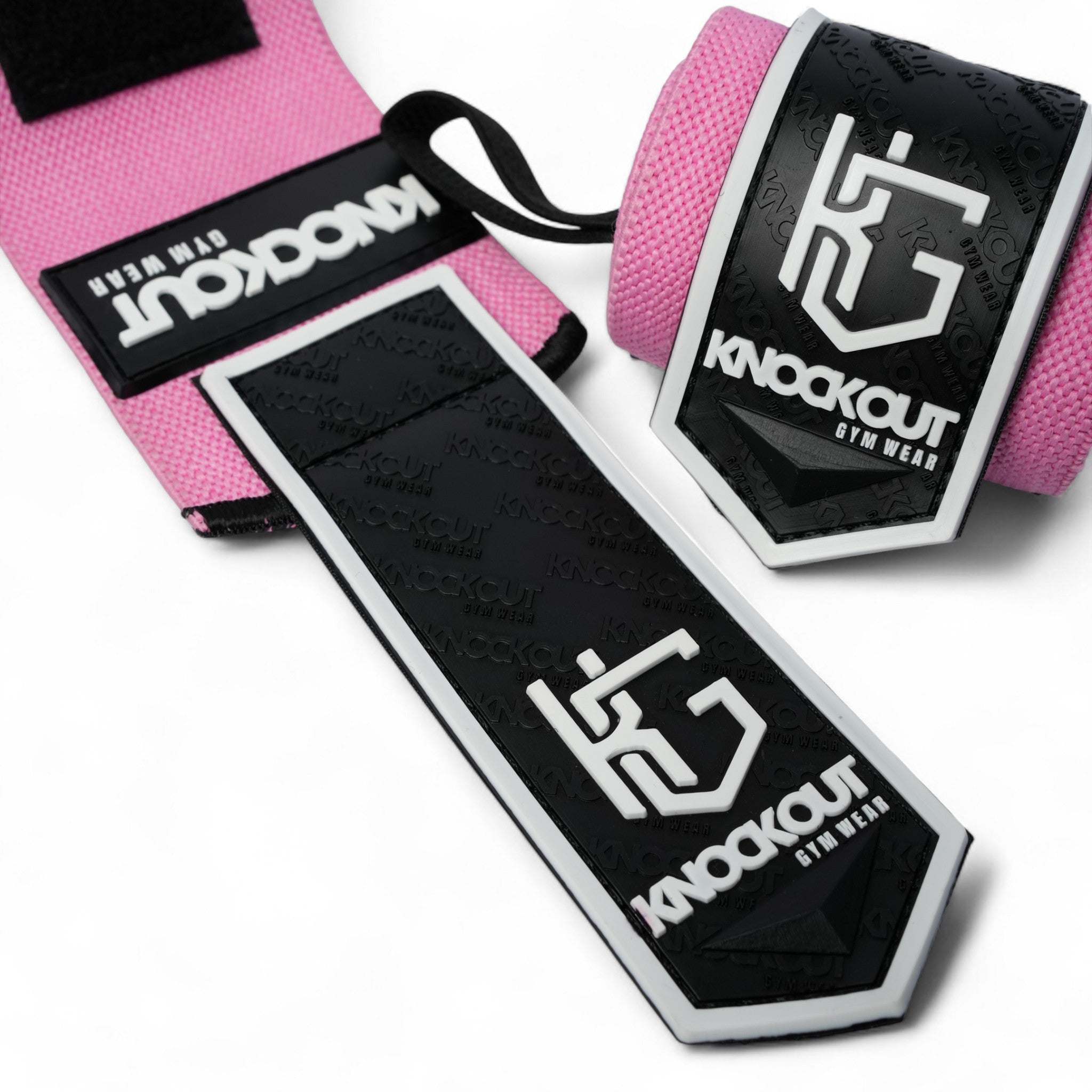 Knockout 20-In Wrist Wrap- Black Pink