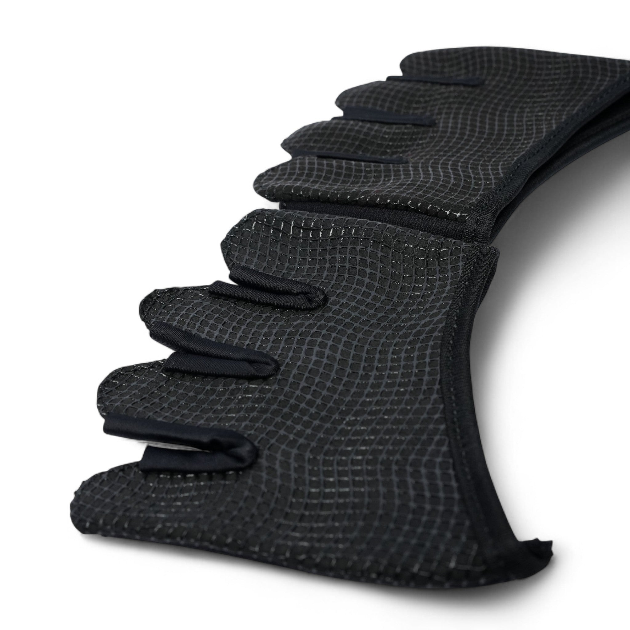 Knockout Fingerless Fitness Gloves - Black Red 02