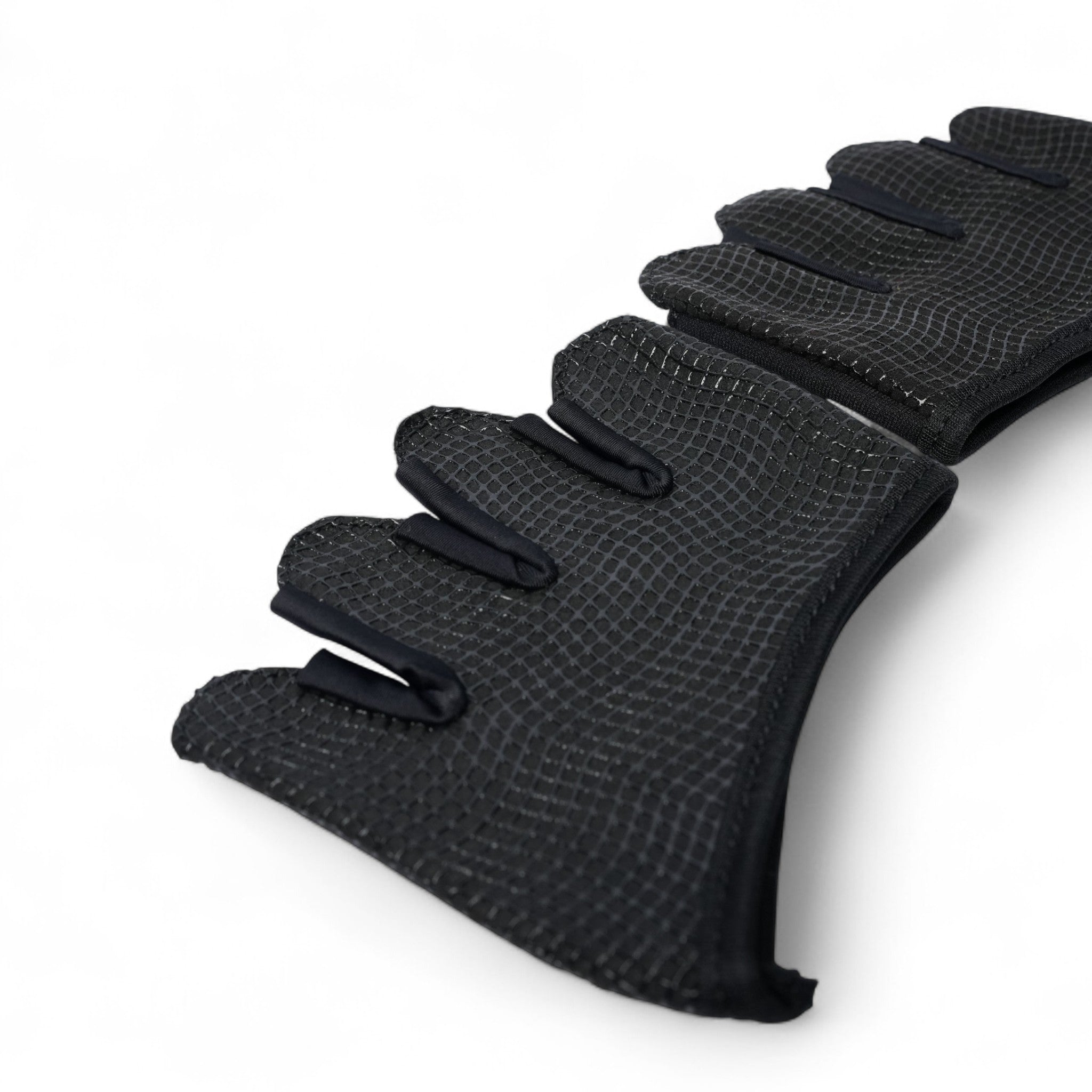 Knockout Fingerless Fitness Gloves - Black White