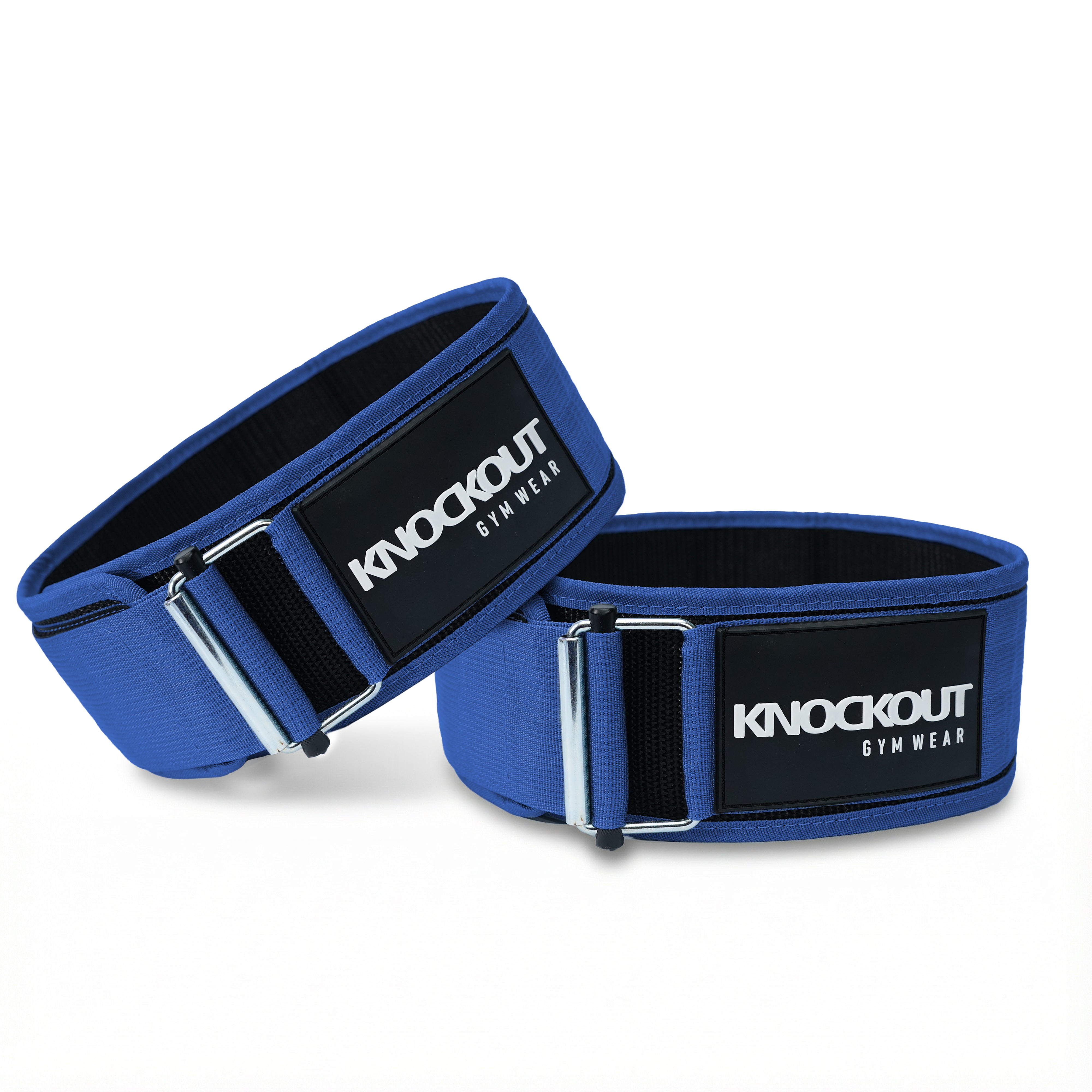 Self-Locking Blue Weightlifting Belt