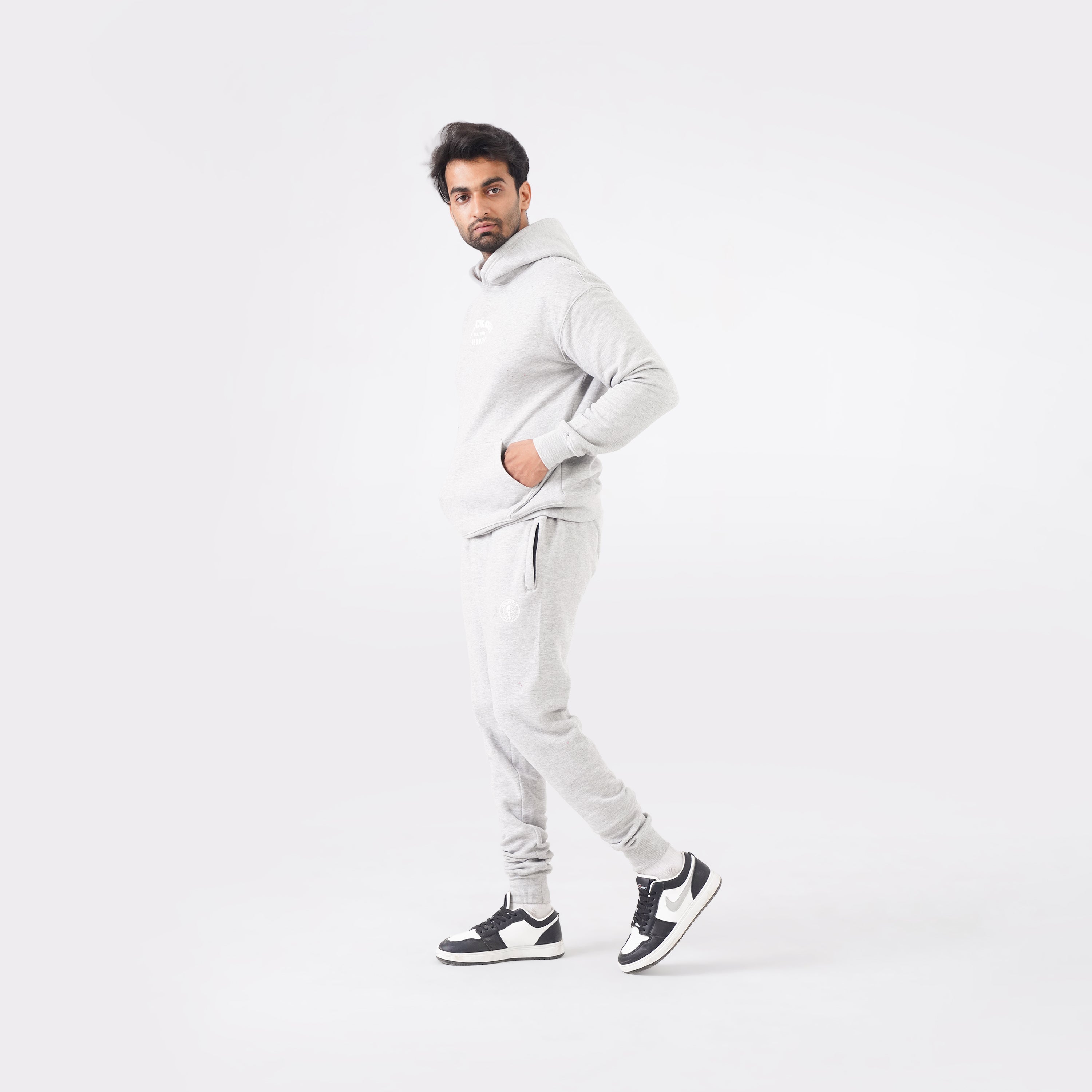 Grey Cotton Oversized Hoodie (300 GSM)
