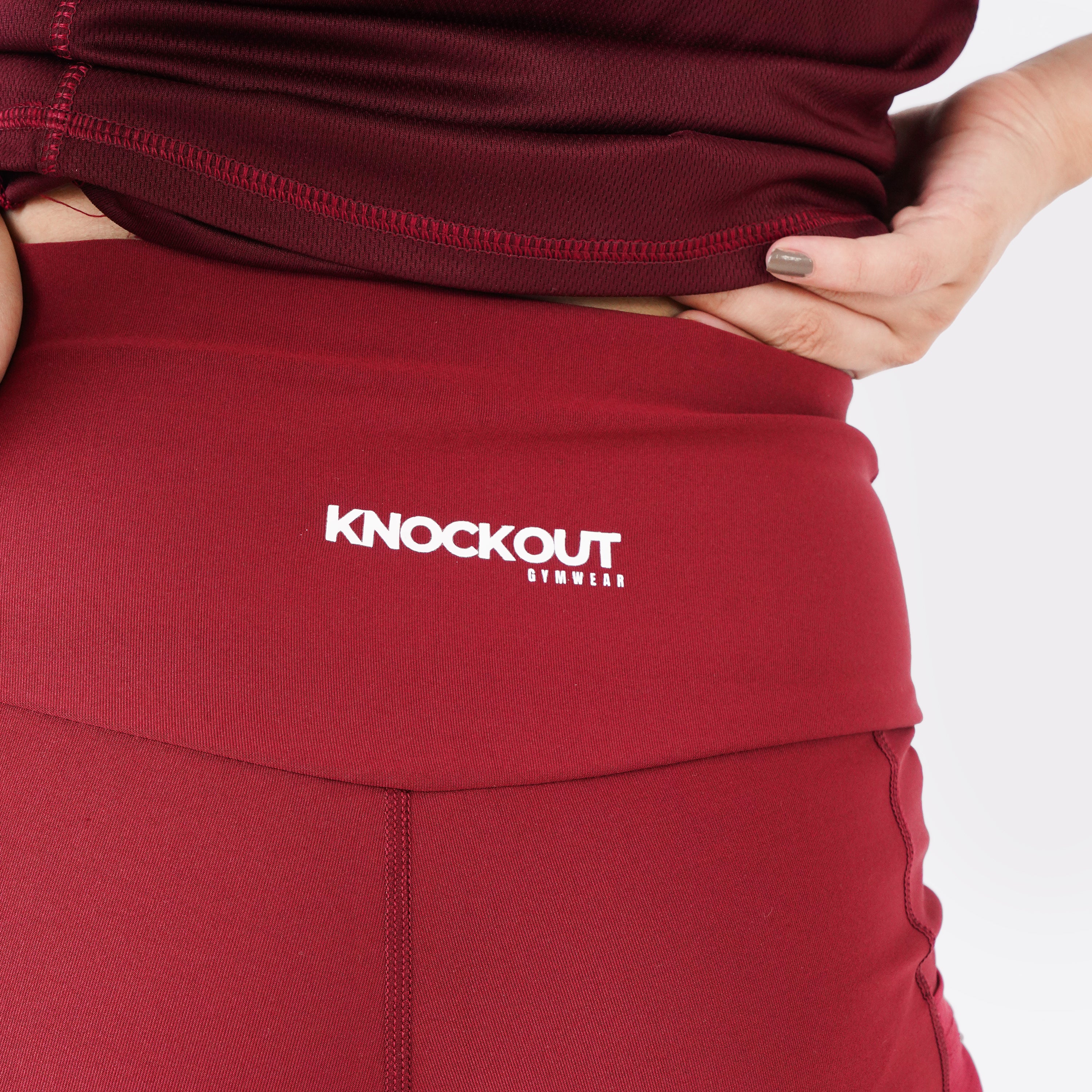 Knockout Maroon FlexFit Active Leggings