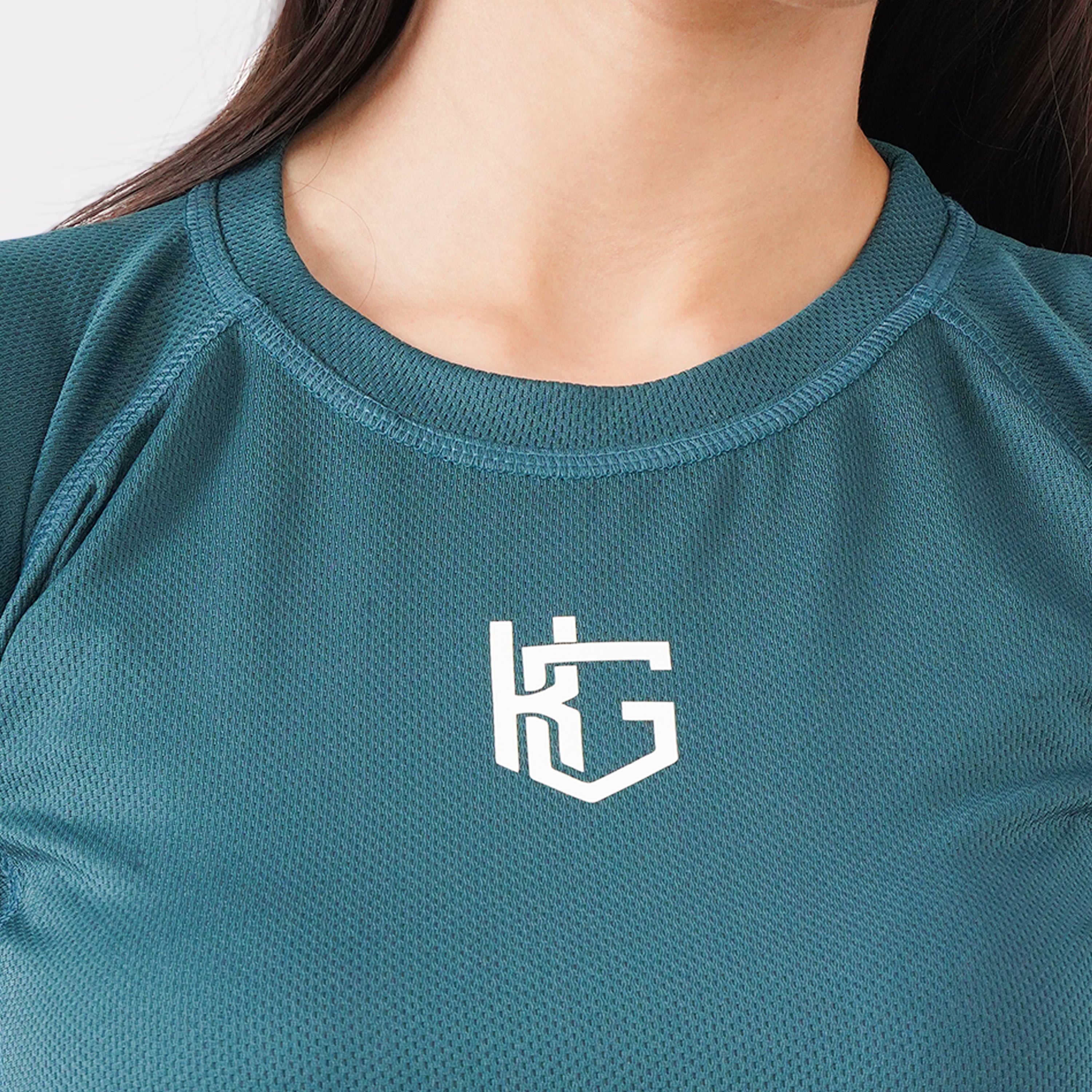 Knockout Mesh T Shirt Women- Green