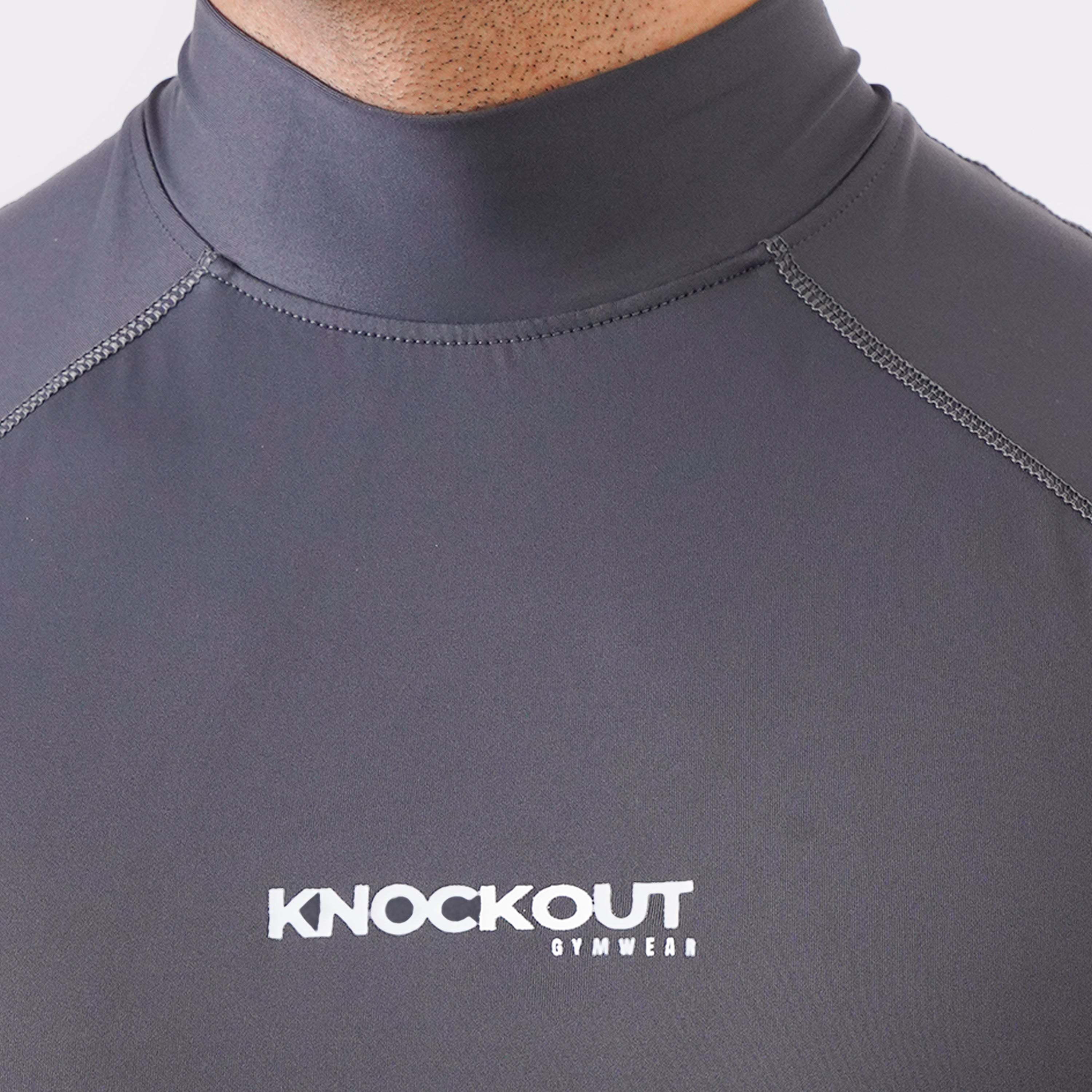 Knockout Sleeveless High Neck Compression - Gray