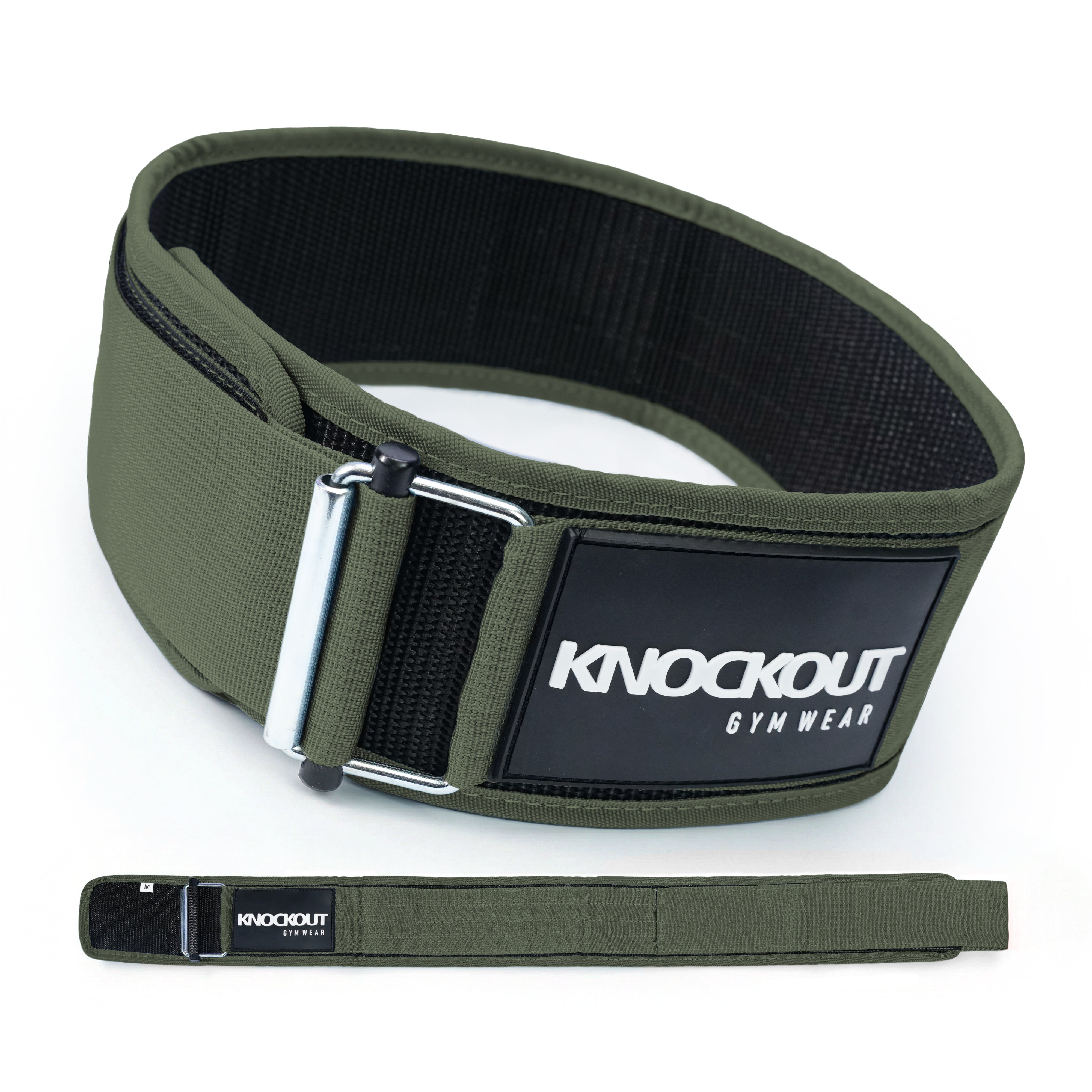 Self-Locking Dark Green Weightlifting Belt