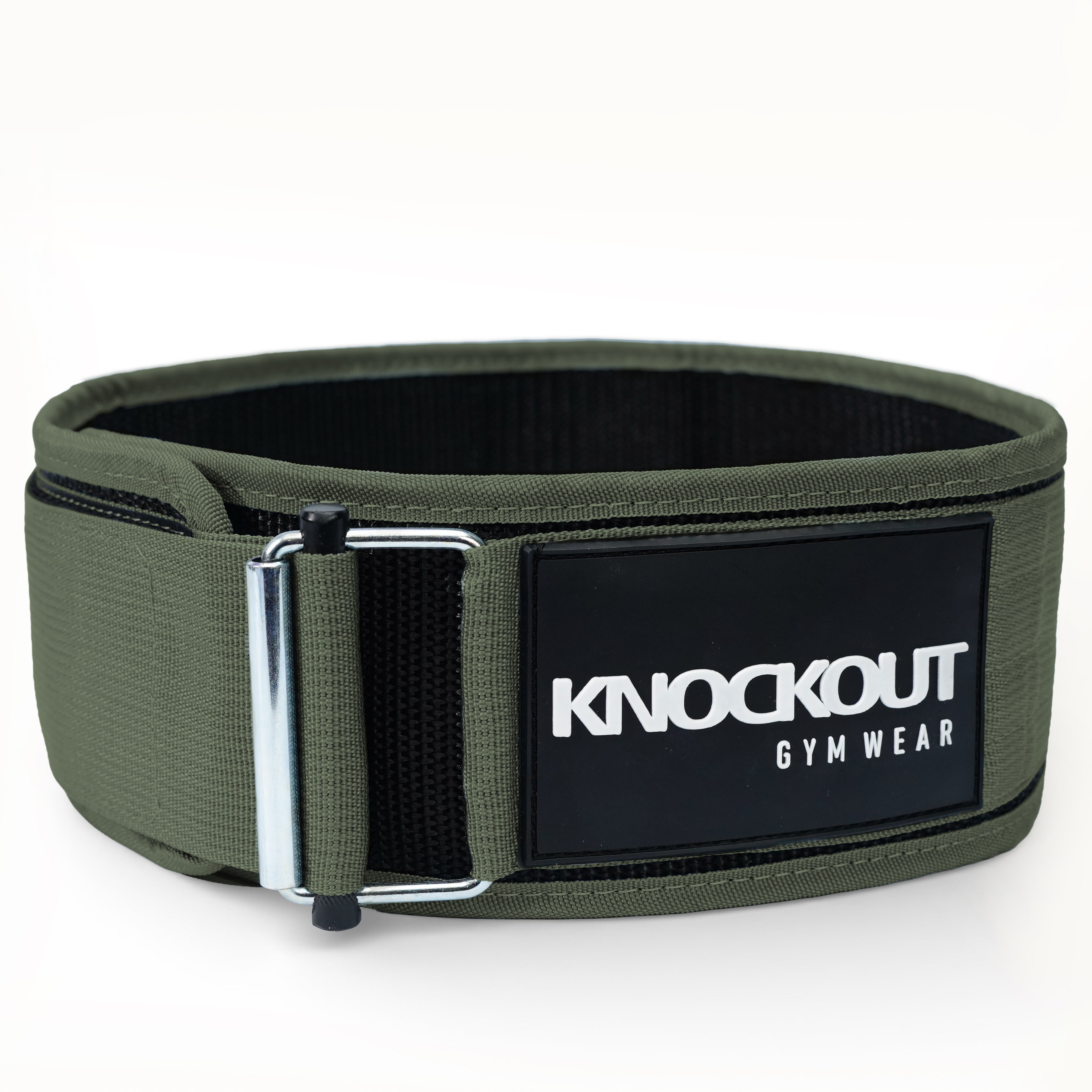 Self-Locking Dark Green Weightlifting Belt
