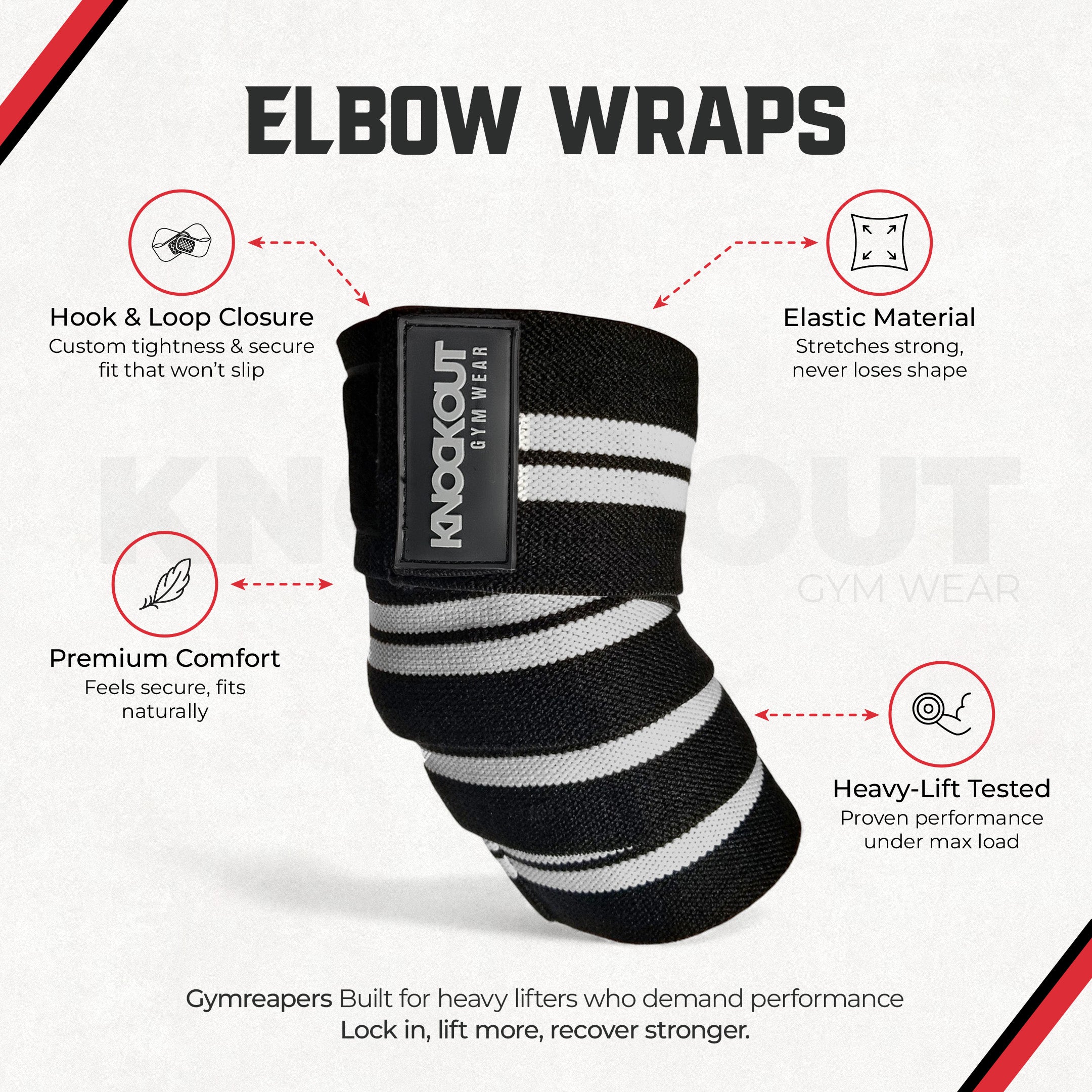 Knockout Elbow Wrap - Grey