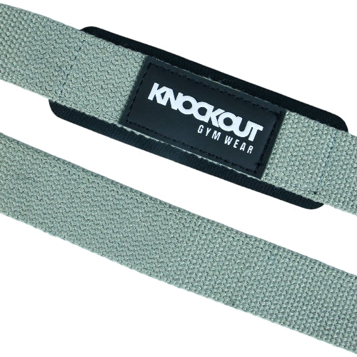 Knockout Gray Lifting Straps logo
