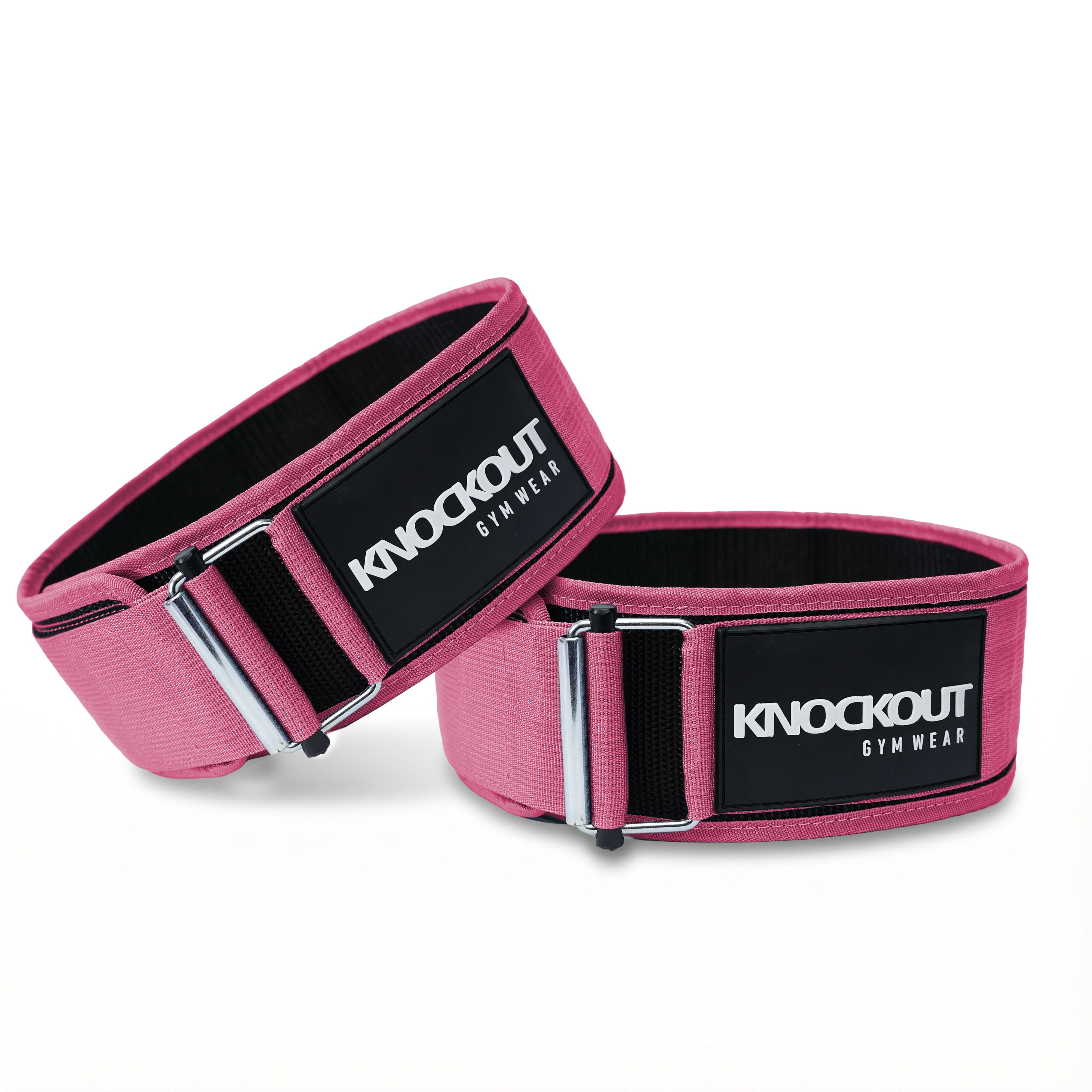 Self-Locking Pink Weightlifting Belt