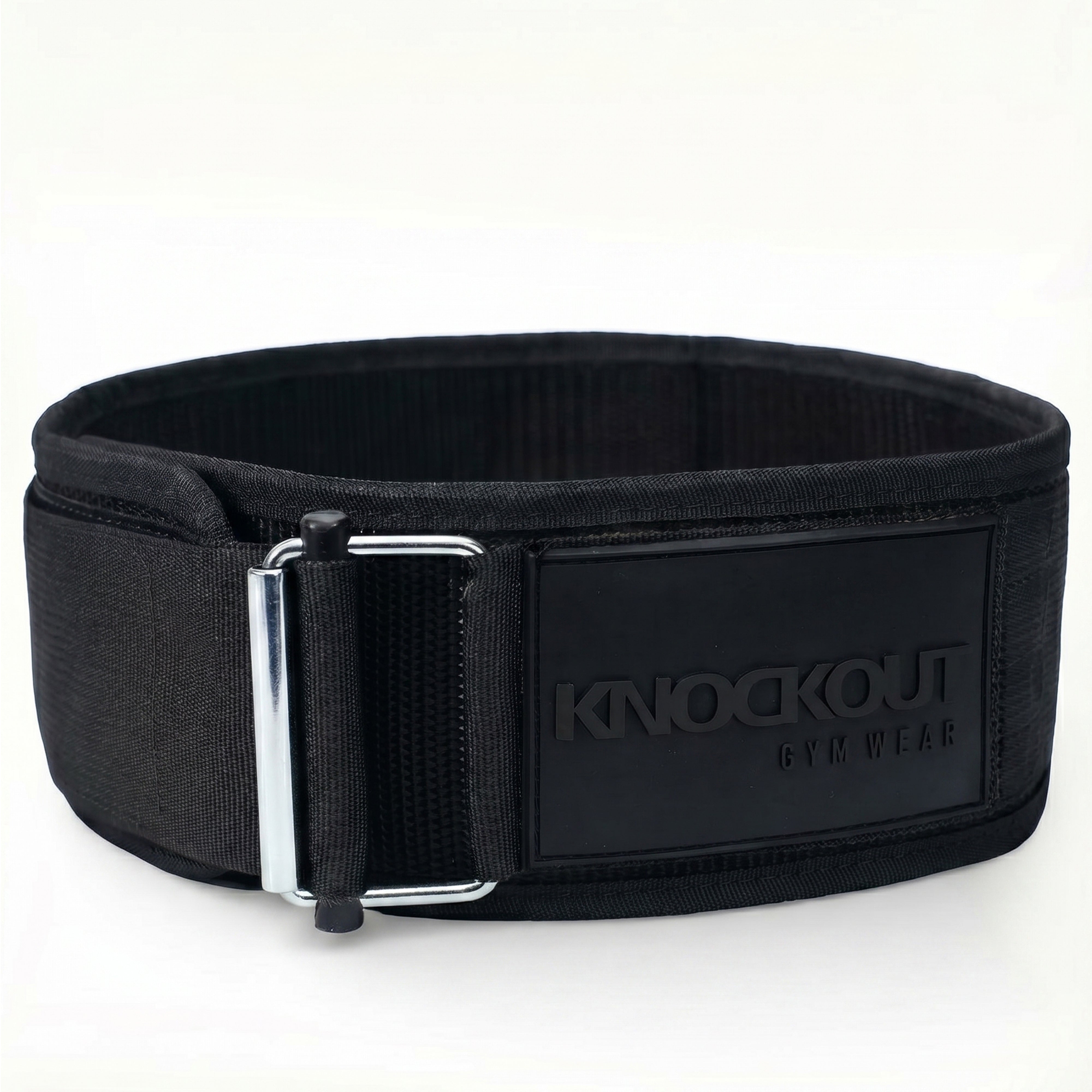 Self-Locking Black Weightlifting Belt
